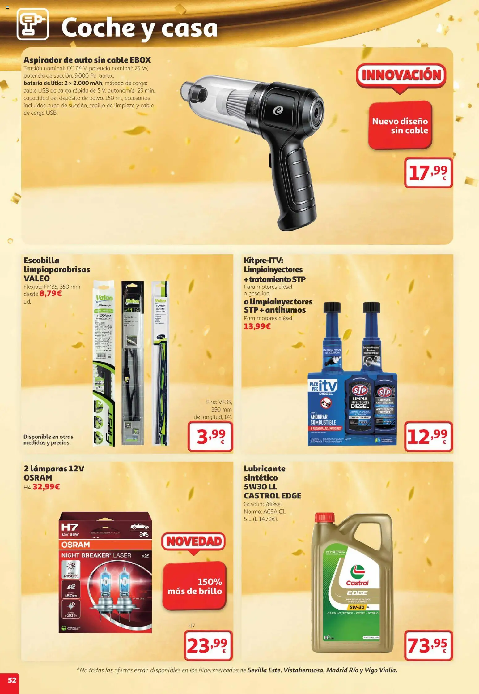 Alcampo folleto Telde │ válido desde el 22/10/2026 | Página: 52 | Productos: Cable, USB, Lámparas, Batería
