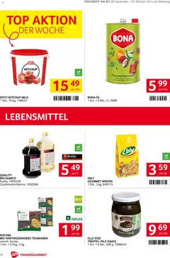 Transgourmet Flugblatt ab 28.09.2026 gültig | Seite: 12 | Produkte: Ketchup, Lebensmittel, Spaghetti, Öl