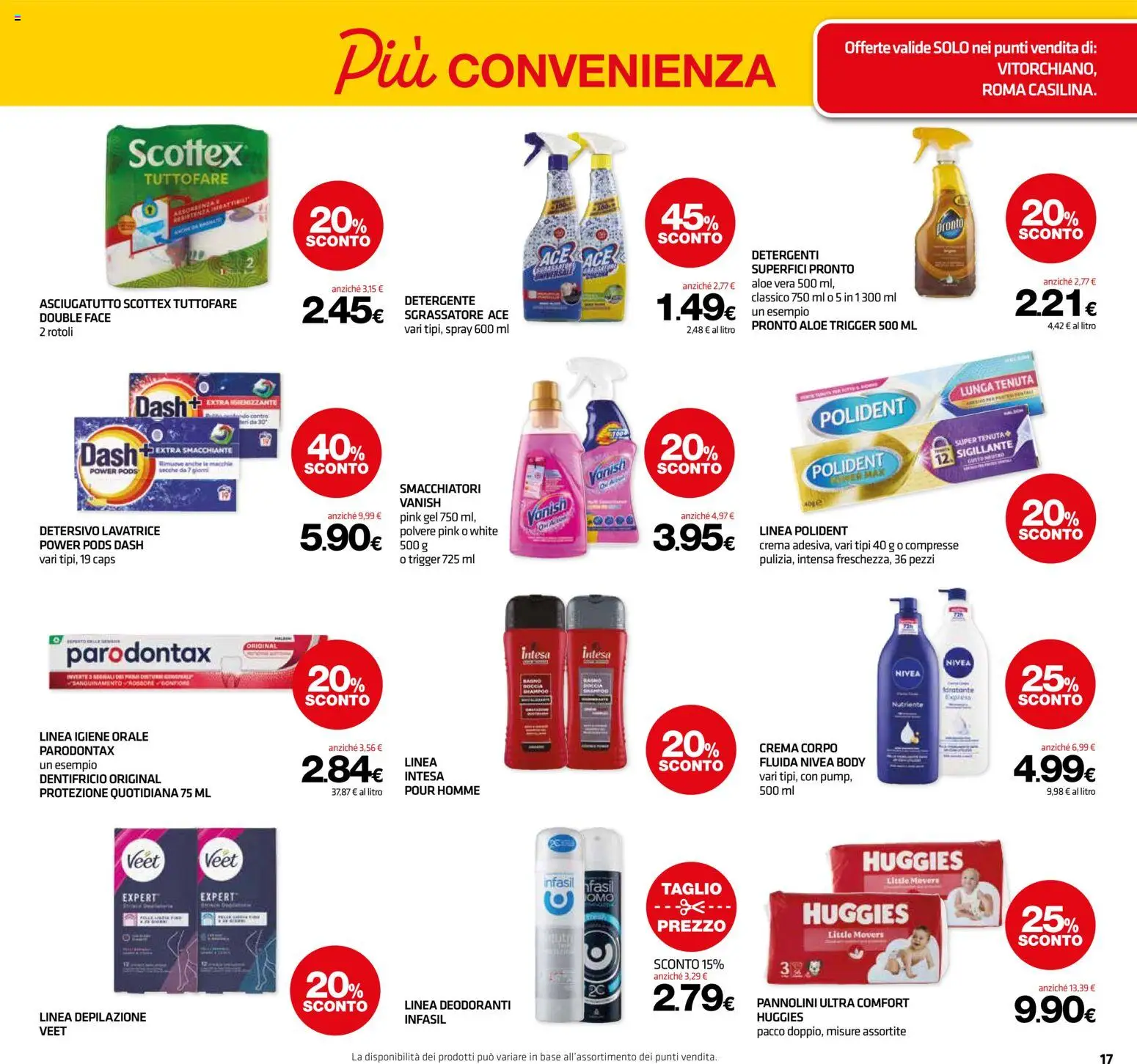 Volantino Superconti del 04.06.2026 | Pagina: 17 | Prodotti: Crema, Pannolini, Lavatrice, Asciugatutto