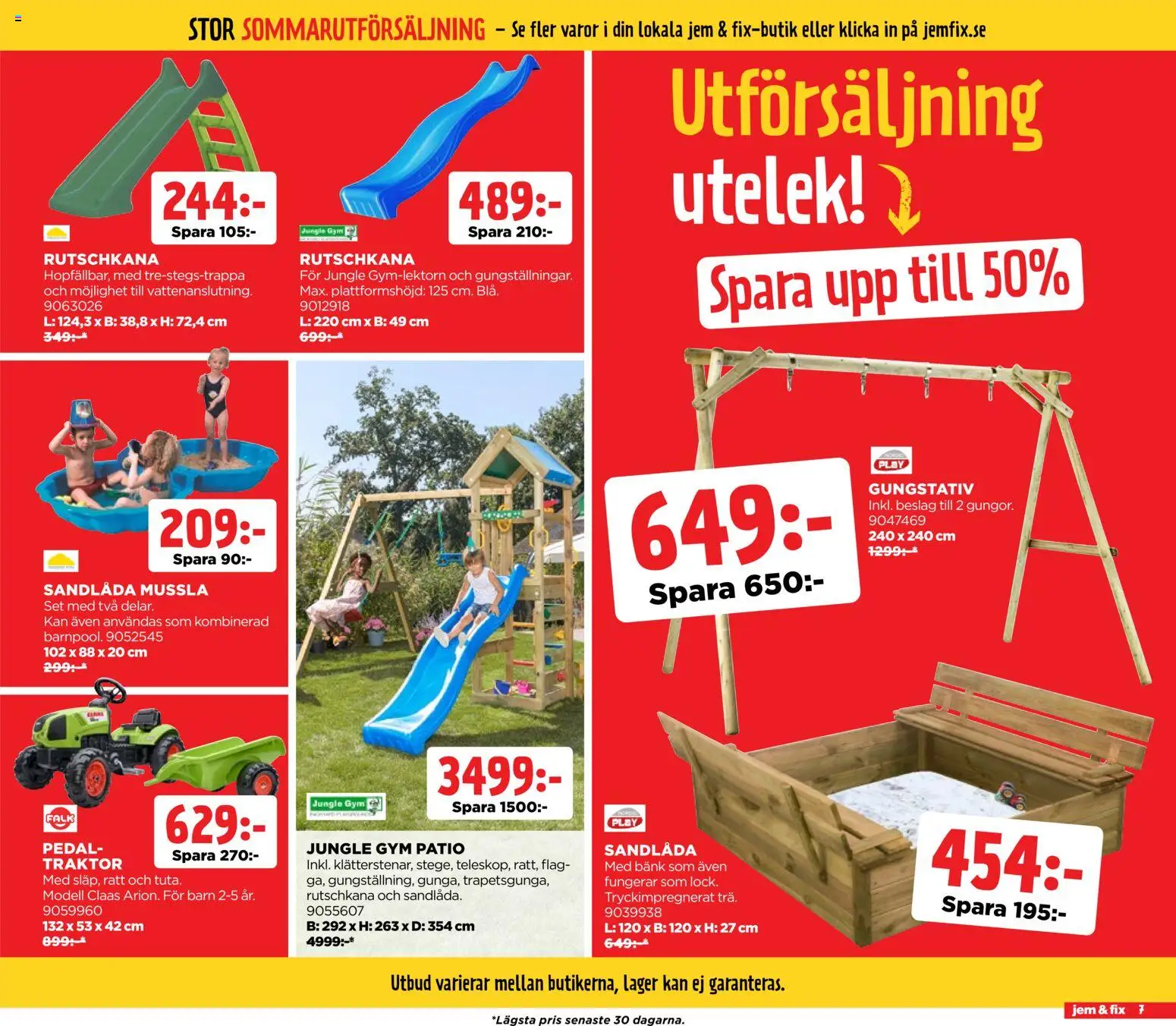 Jem & Fix reklamblad aktuell från 03/08/2026 | Sida: 7 | Produkter: Bänk, Set