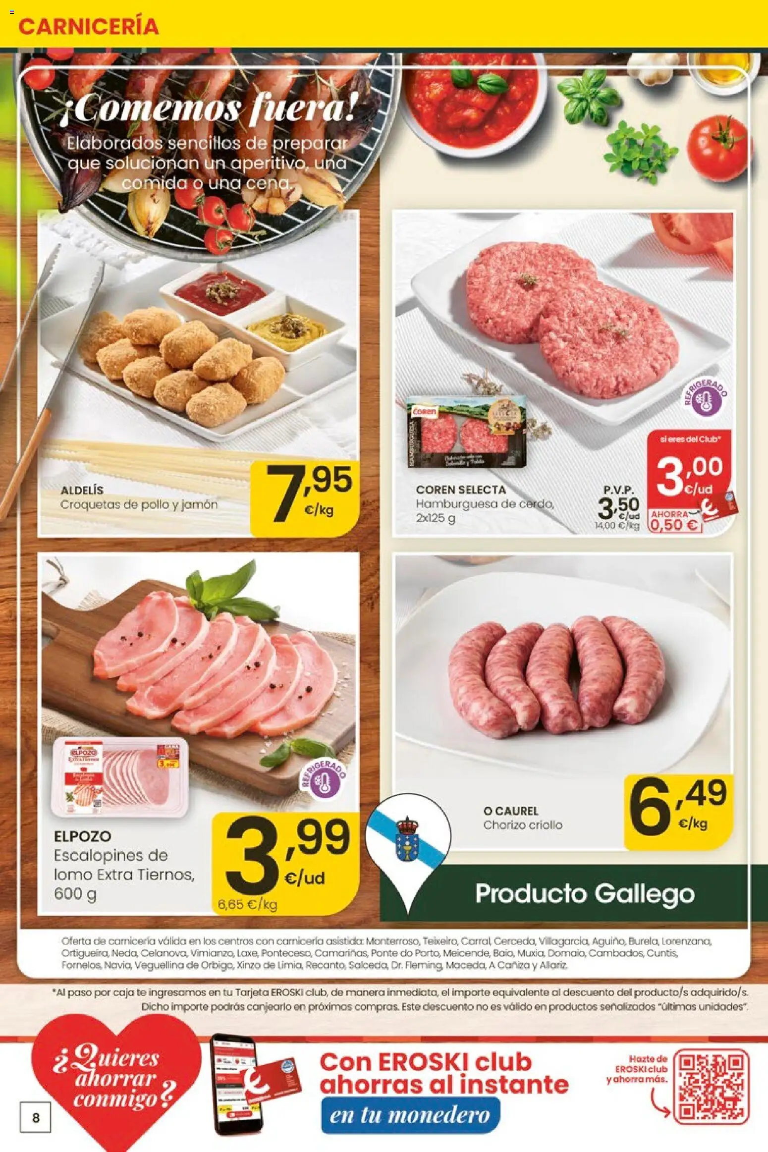 Eroski Quieres ahorrar conmigo │ válido desde el 14.05.2026 | Página: 8 | Productos: Té, Croquetas, Σοκολατούχο γάλα, Caja
