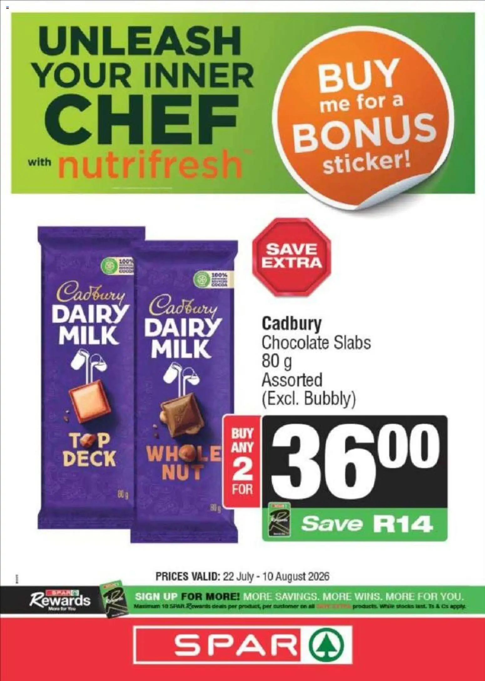 New Superspar catalogue – valid from 22/07/2026 | Page: 11 | Products: Milk, Chocolate