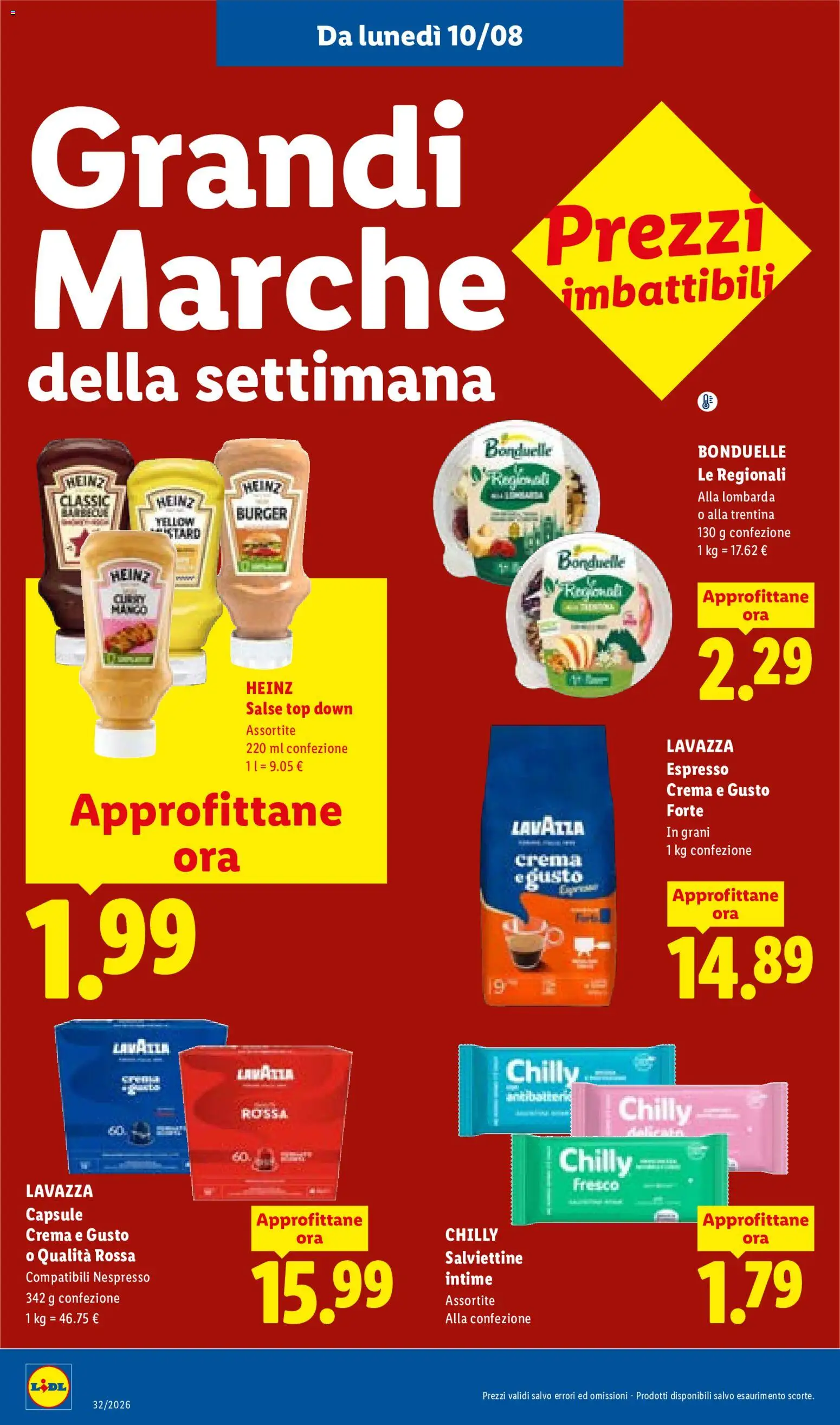Volantino Lidl del 06/08/2026 | Pagina: 45 | Prodotti: Crema, Top, Salse, Lavazza