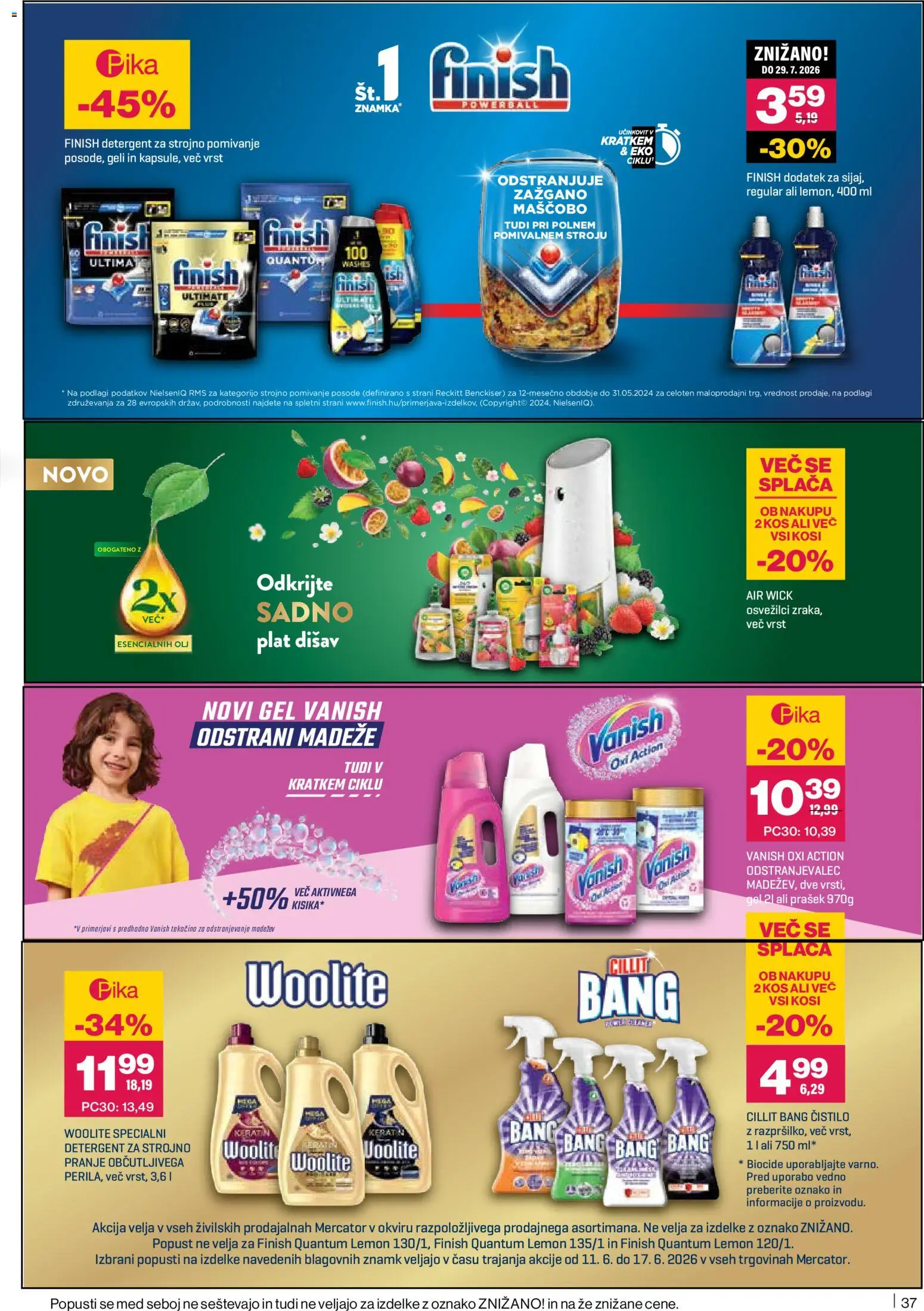 Novi Mercator katalog ponudbe – veljaven od 11.06.2026 | Stran: 37 | Izdelki: Prašek, Kos, Detergent