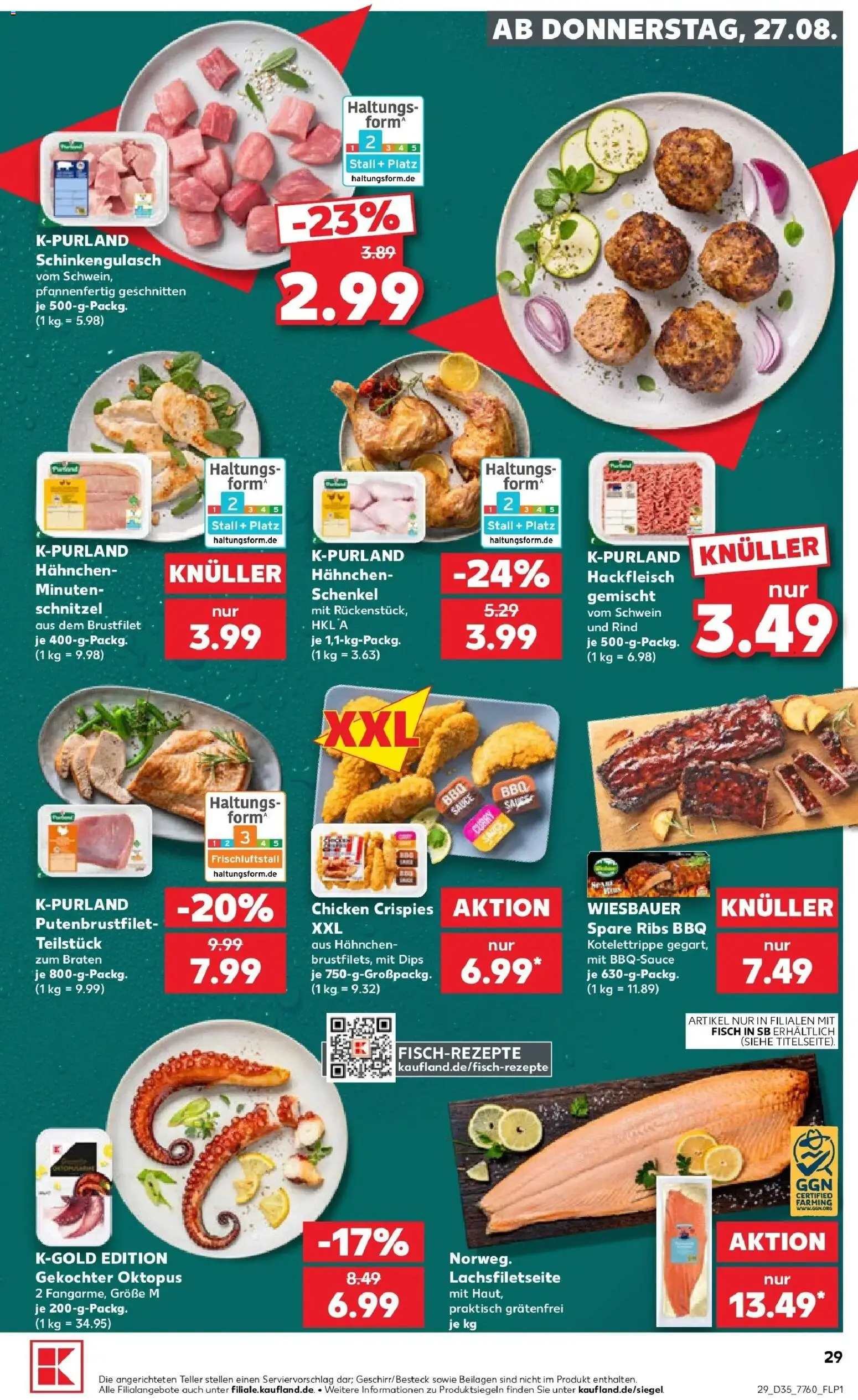 Prospekt Kaufland ab 24.08.2026 » Angebote Online zum Blättern | Seite: 40 | Produkte: Beilagen, Schnitzel, Fisch, Hackfleisch