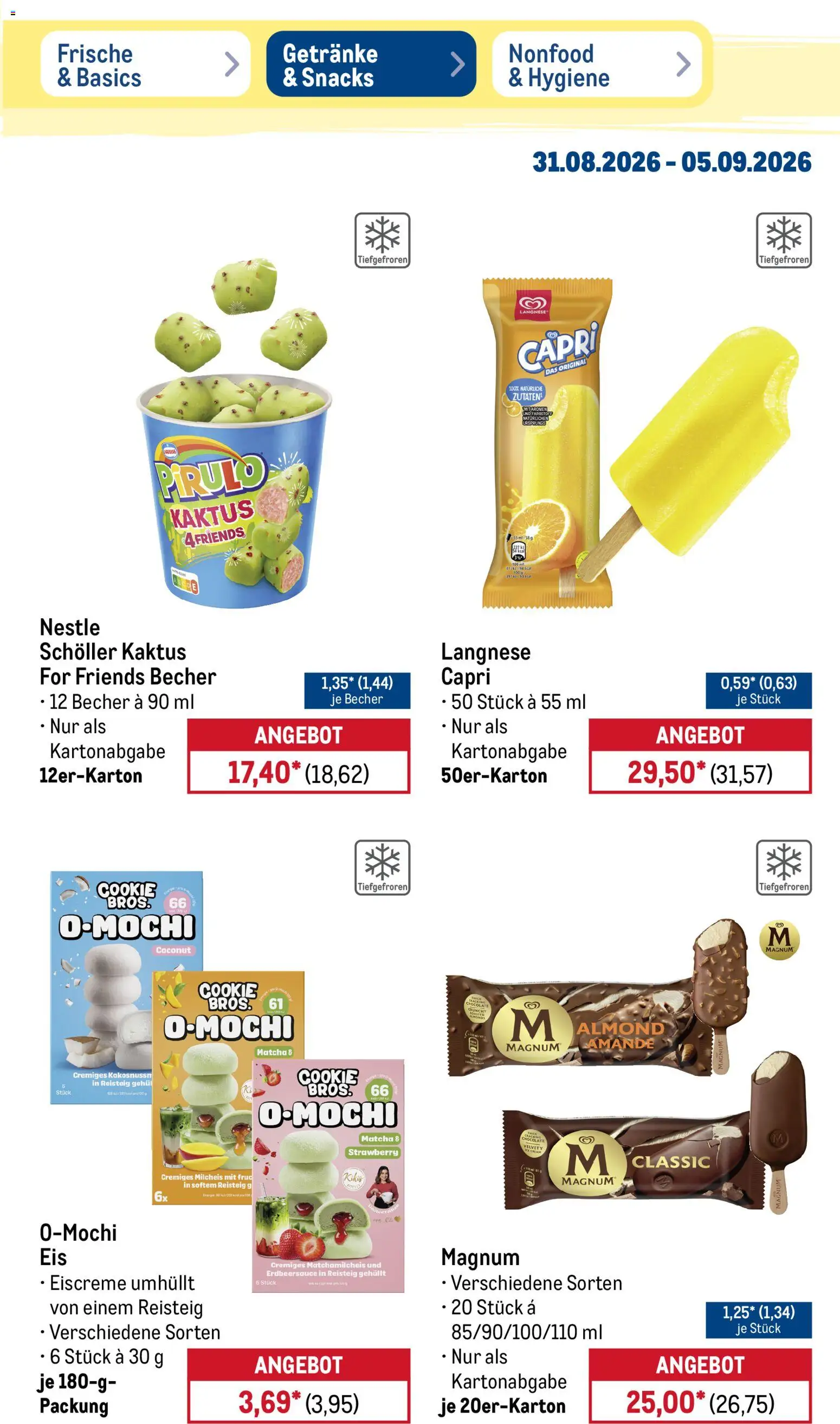 Metro Prospekt – gültig ab 31.08.2026 | Seite: 23 | Produkte: Langnese, Eiscreme