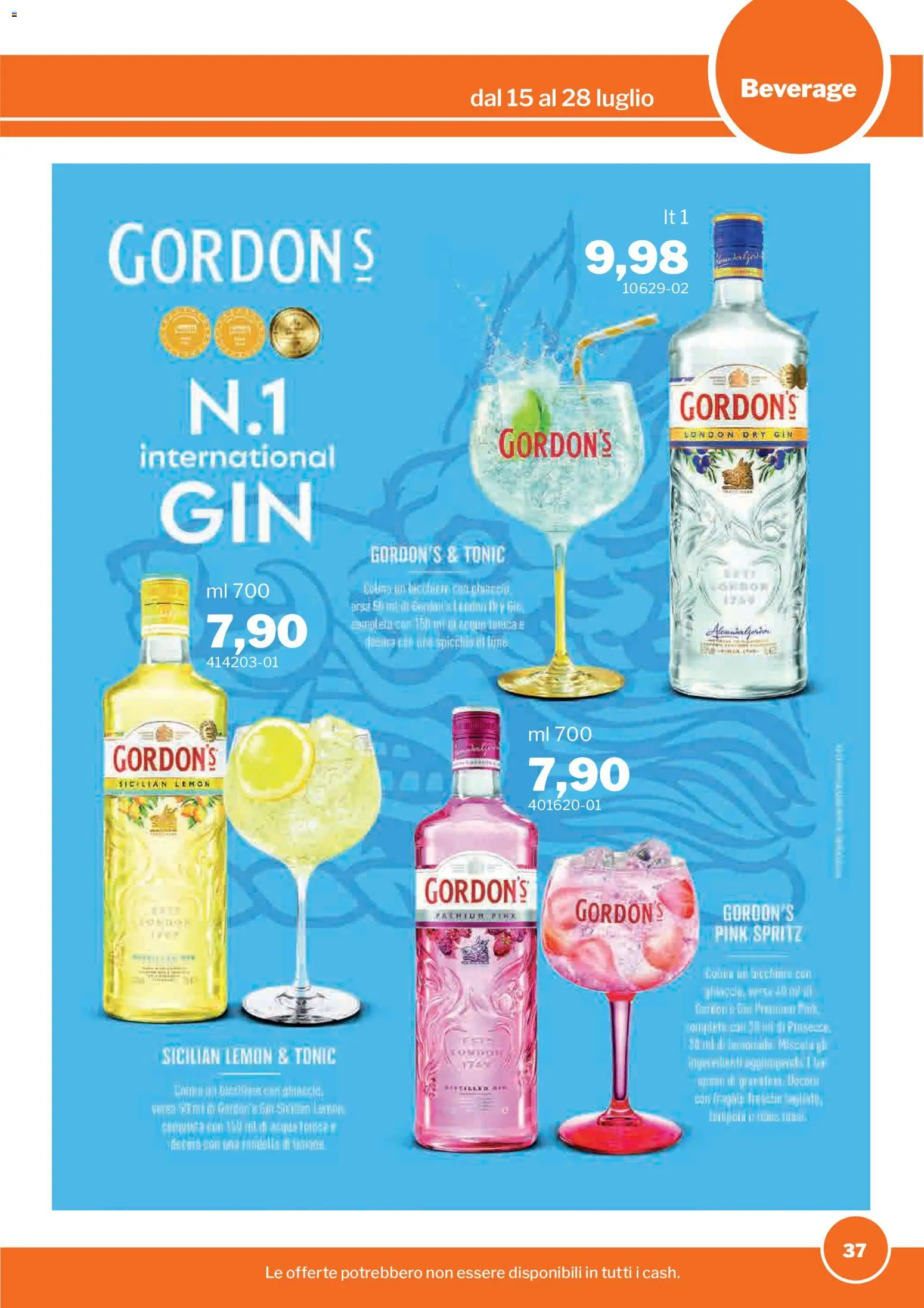 Volantino Sogegross del 15/07/2026 | Pagina: 37 | Prodotti: Gin