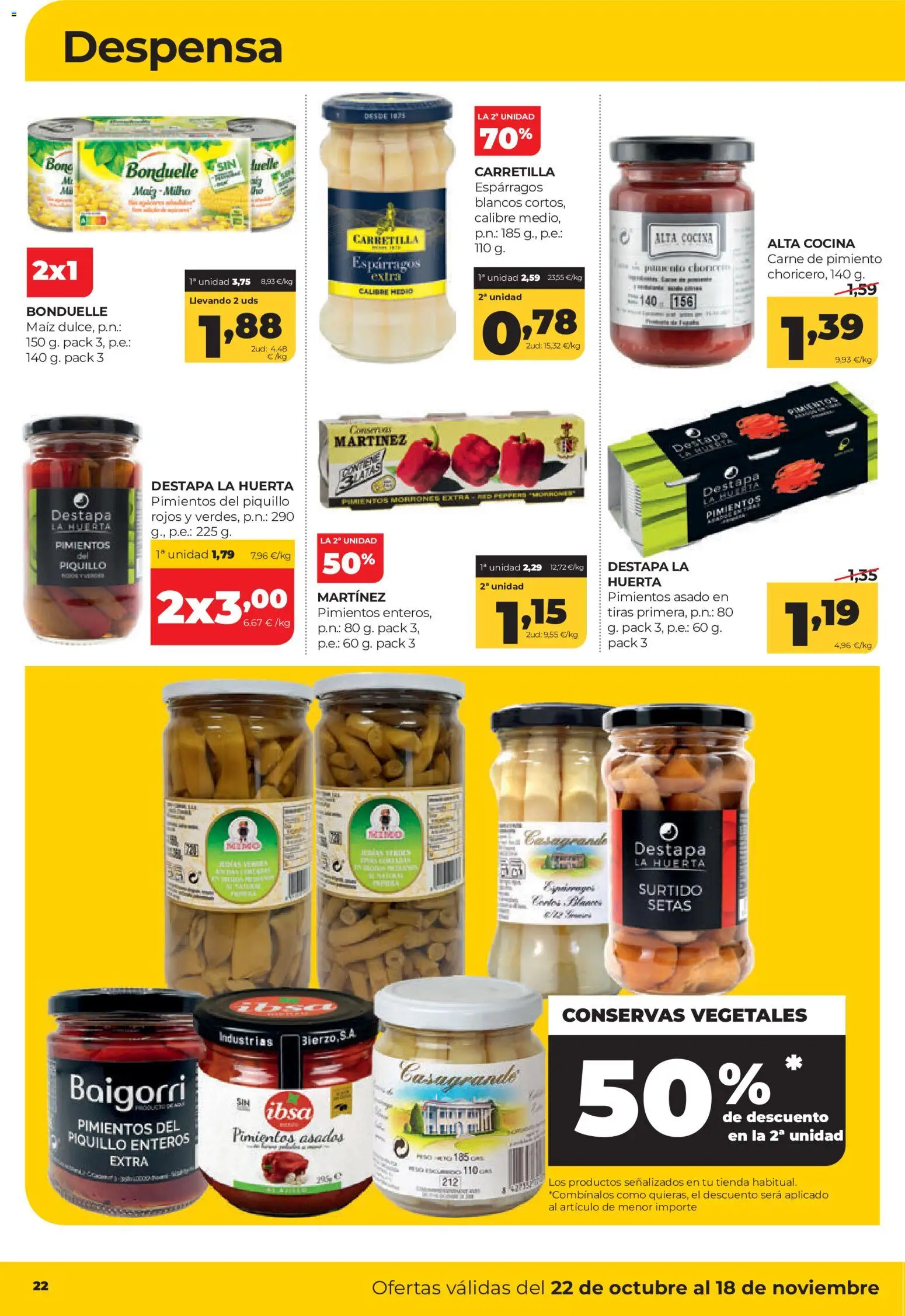 Alimerka folleto Asturias │ válido desde el 22/10/2026 | Página: 24 | Productos: Setas, Conservas, Pimiento, Carne