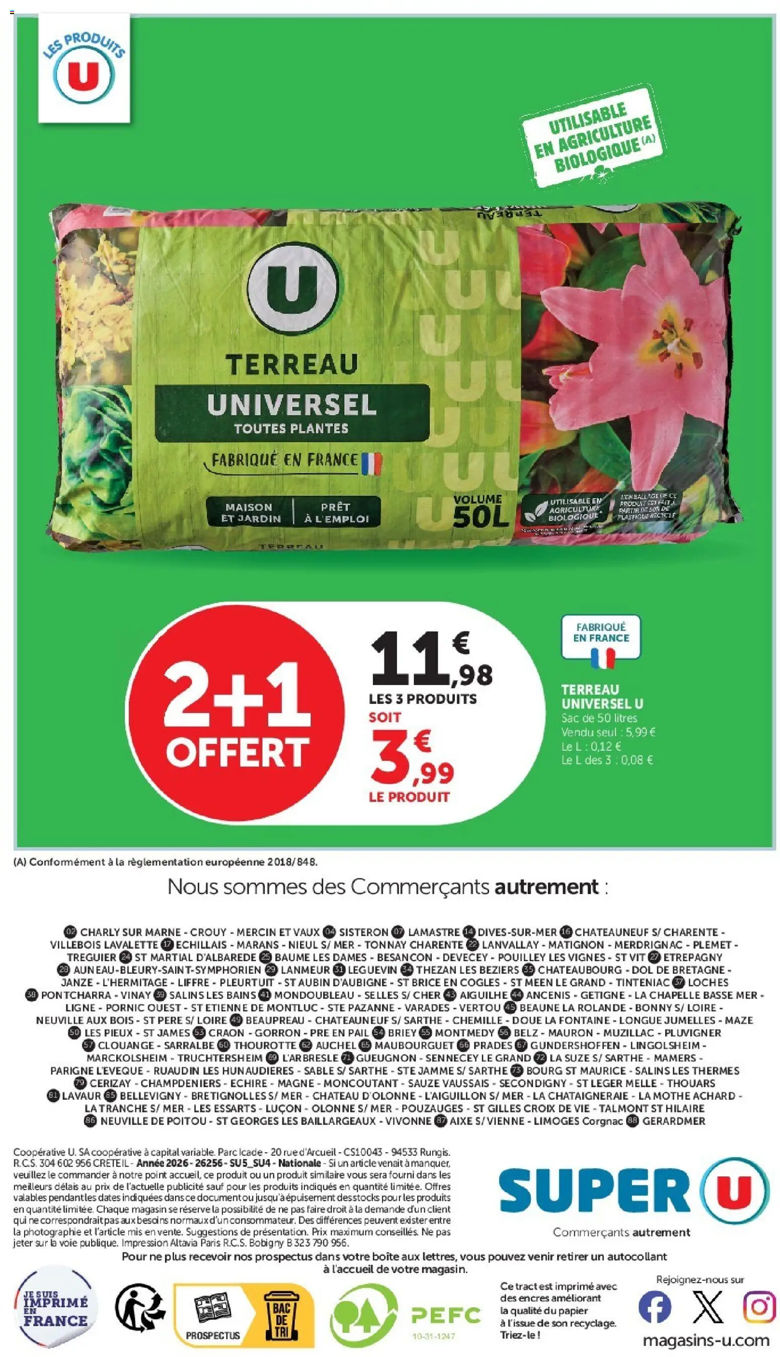 {H1} | Page: 16 | Produits: Terreau Universel, Plantes, Terreau, Jumelles