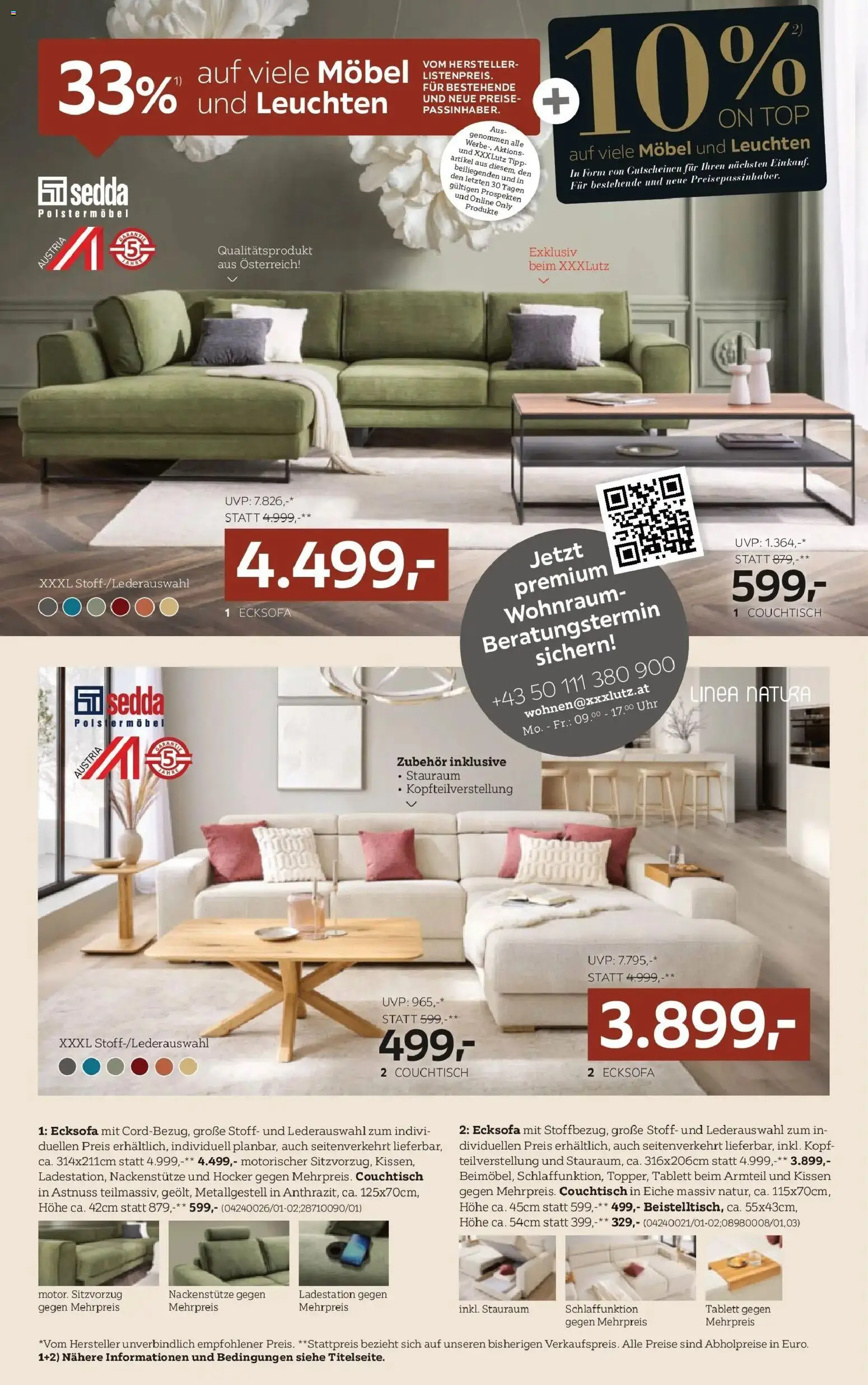 XXXLutz Polstermöbel gültig ab 28.07.2026 | Seite: 6 | Produkte: Uhr, Kissen, Couchtisch