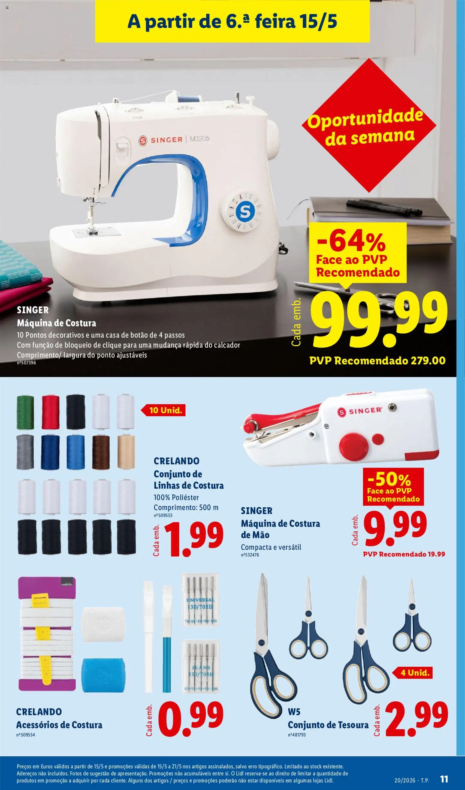 Lidl Novidades │ válido de 11.05.2026 | Página: 11 | Produtos: Jeans, Máquina de costura