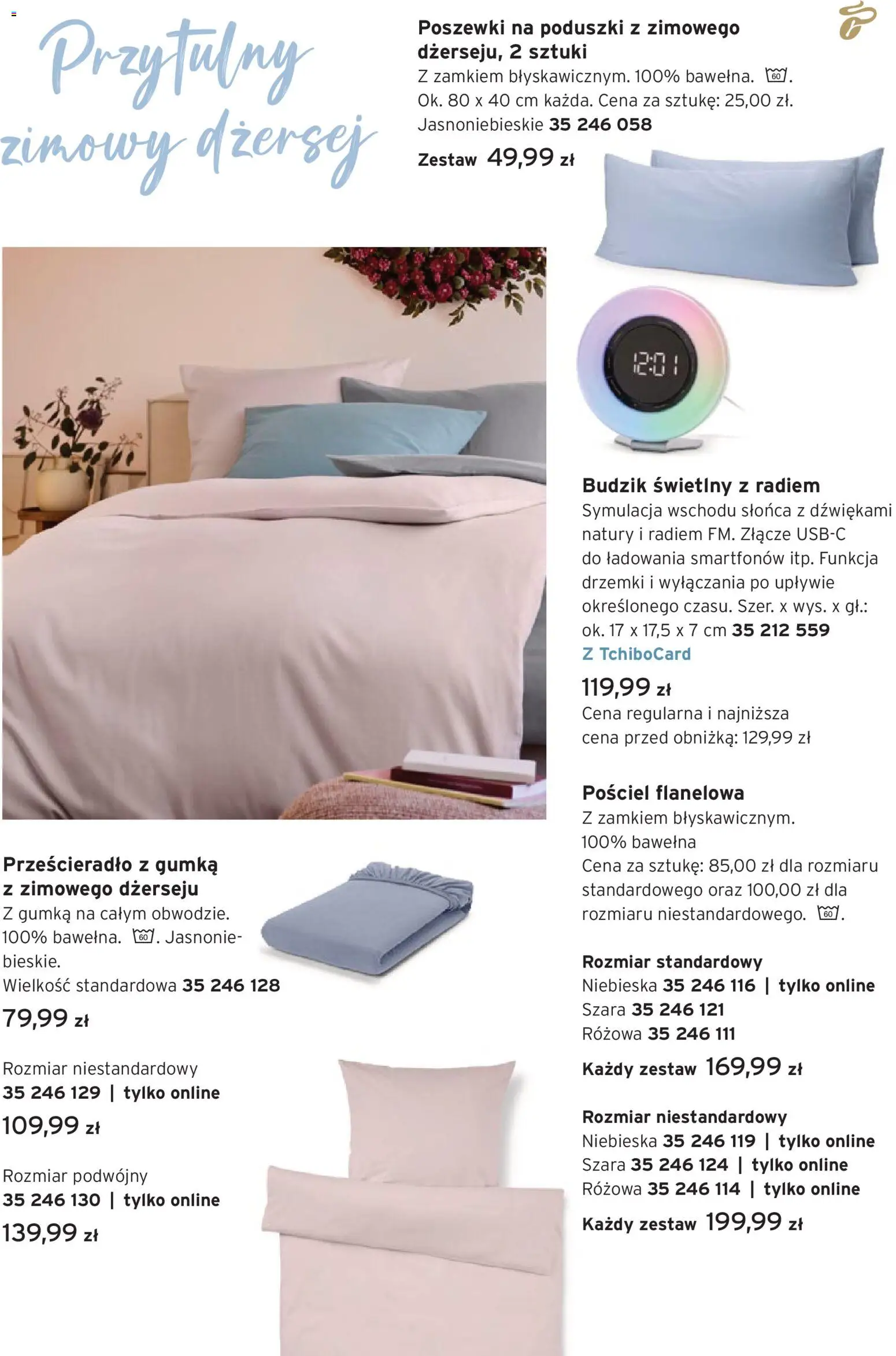 Tchibo promocje od 06.10.2026 | Strona: 11 | Produkty: Pościel, Budzik, Złącze, Prześcieradło