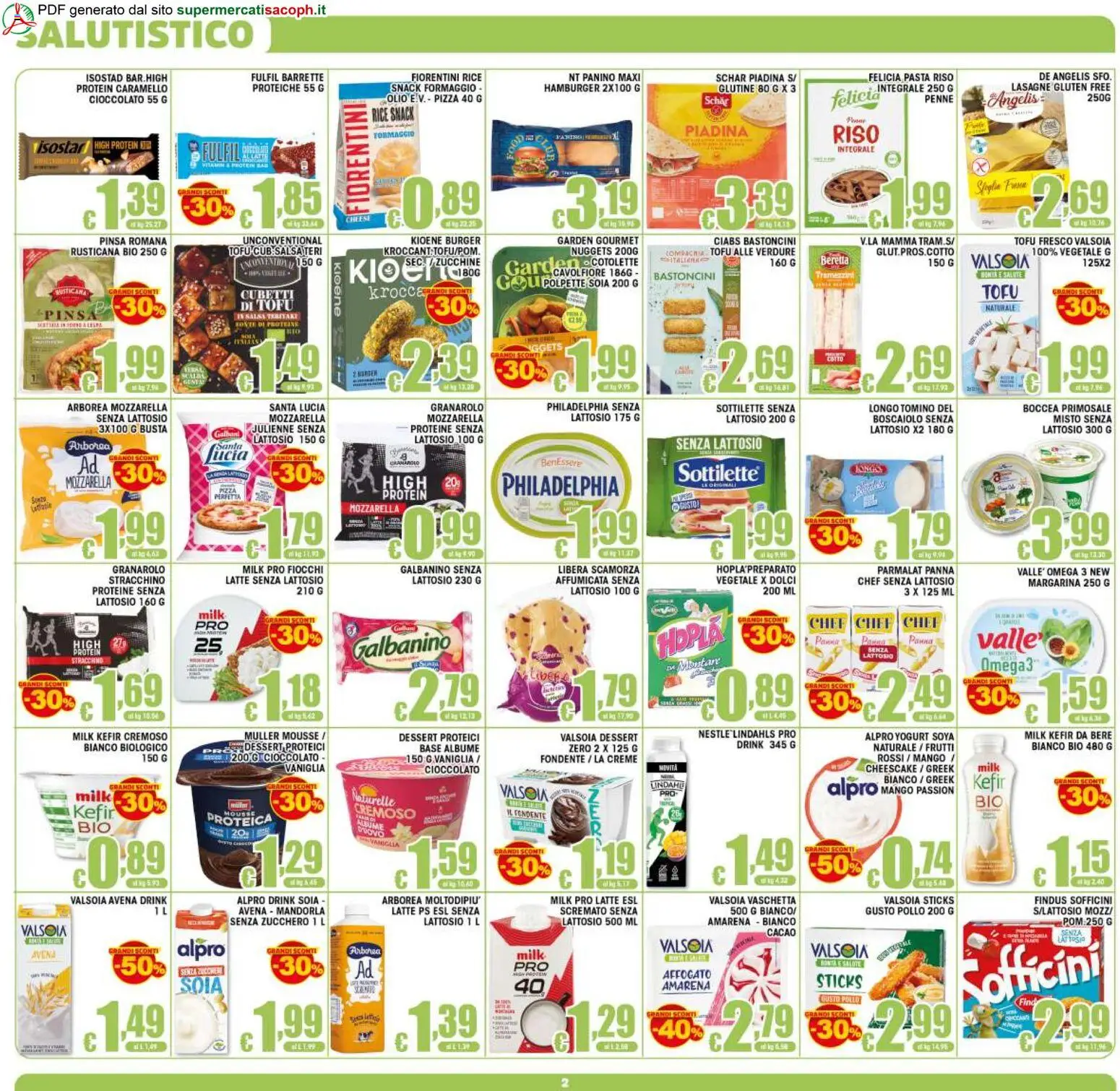 Volantino Sacoph del 02/09/2026 | Pagina: 2 | Prodotti: Cioccolato, Latte, Cacao, Omega