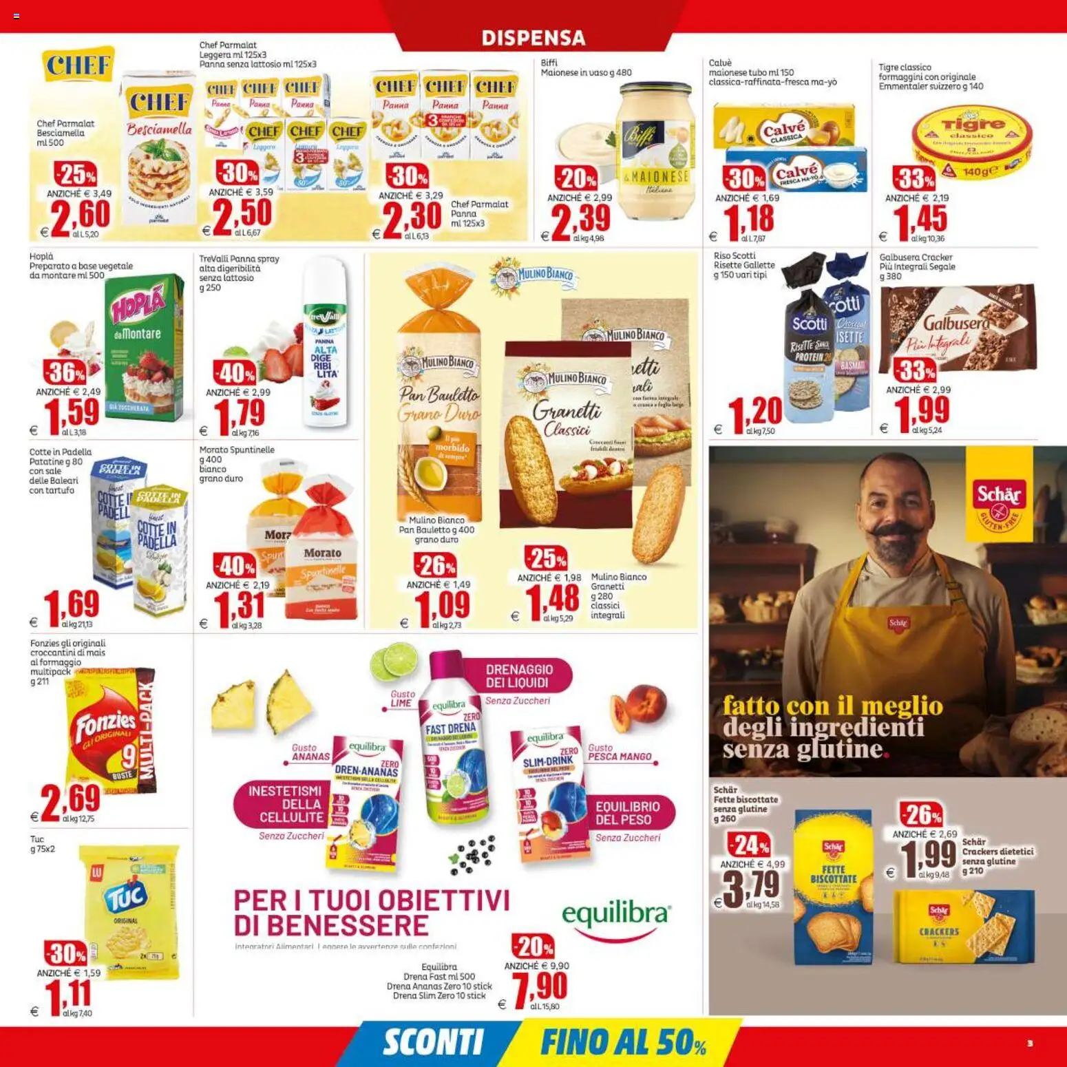 Volantino Elite Supermercati del 08.05.2026 | Pagina: 3 | Prodotti: Formaggio, Pesca, Ananas, Fette biscottate