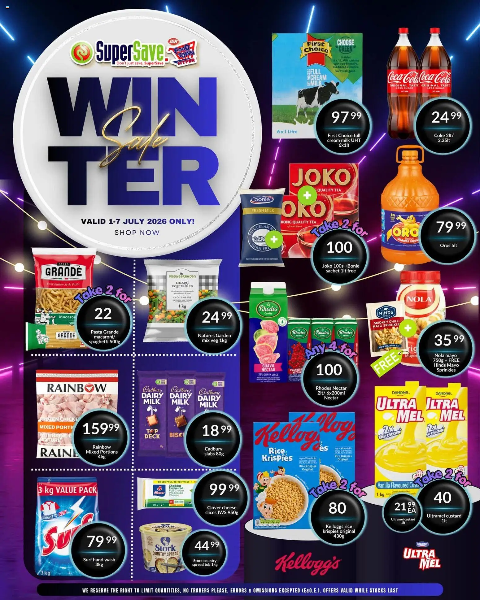 New Super Save catalogue – valid from 01/07/2026 | Page: 1 | Products: Milk, Cheese, Rice, Chilli