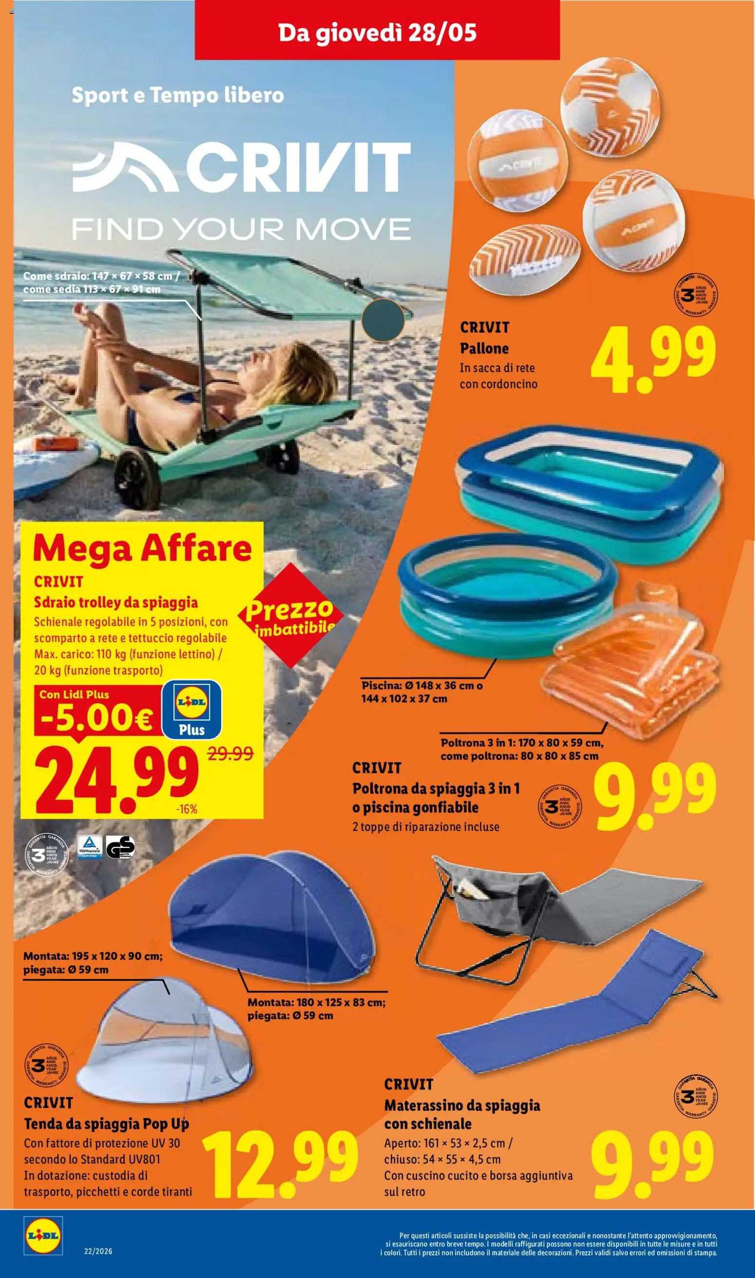 Volantino Lidl del 28.05.2026 | Pagina: 30 | Prodotti: Cuscino, Trolley, Poltrona, Sedia