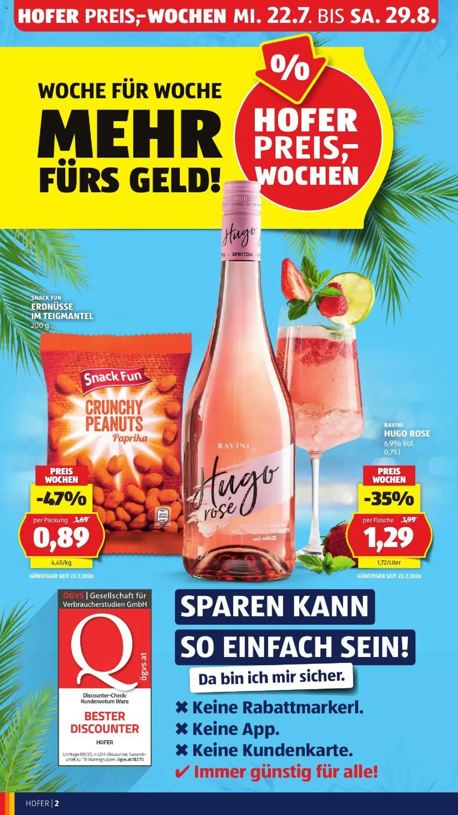 Hofer Flugblatt gültig ab 28.08.2026 | Seite: 10 | Produkte: Limette, Erdnüsse