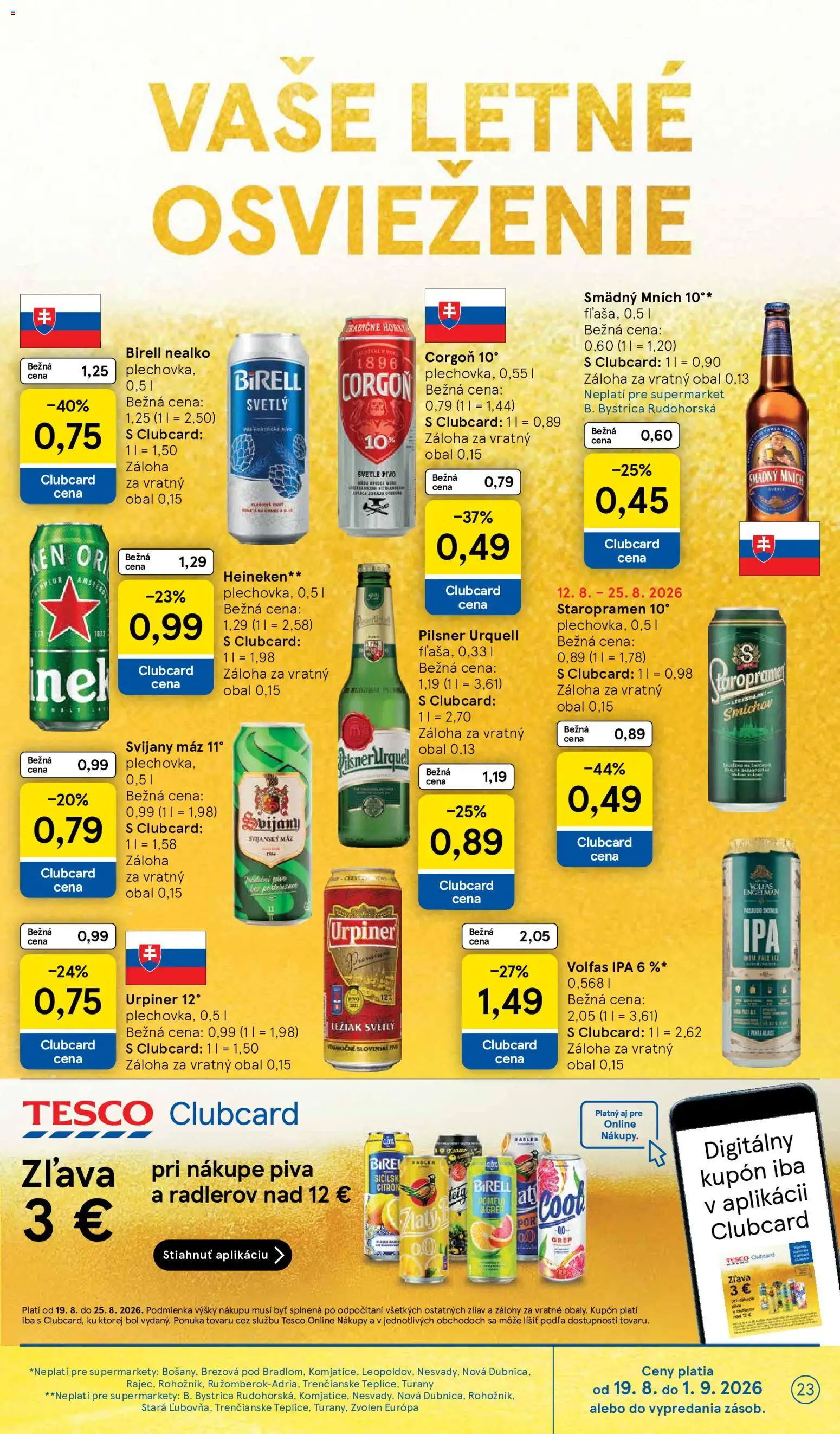 Nové Tesco akcie – leták je platný od 19.08.2026 | Strana: 23