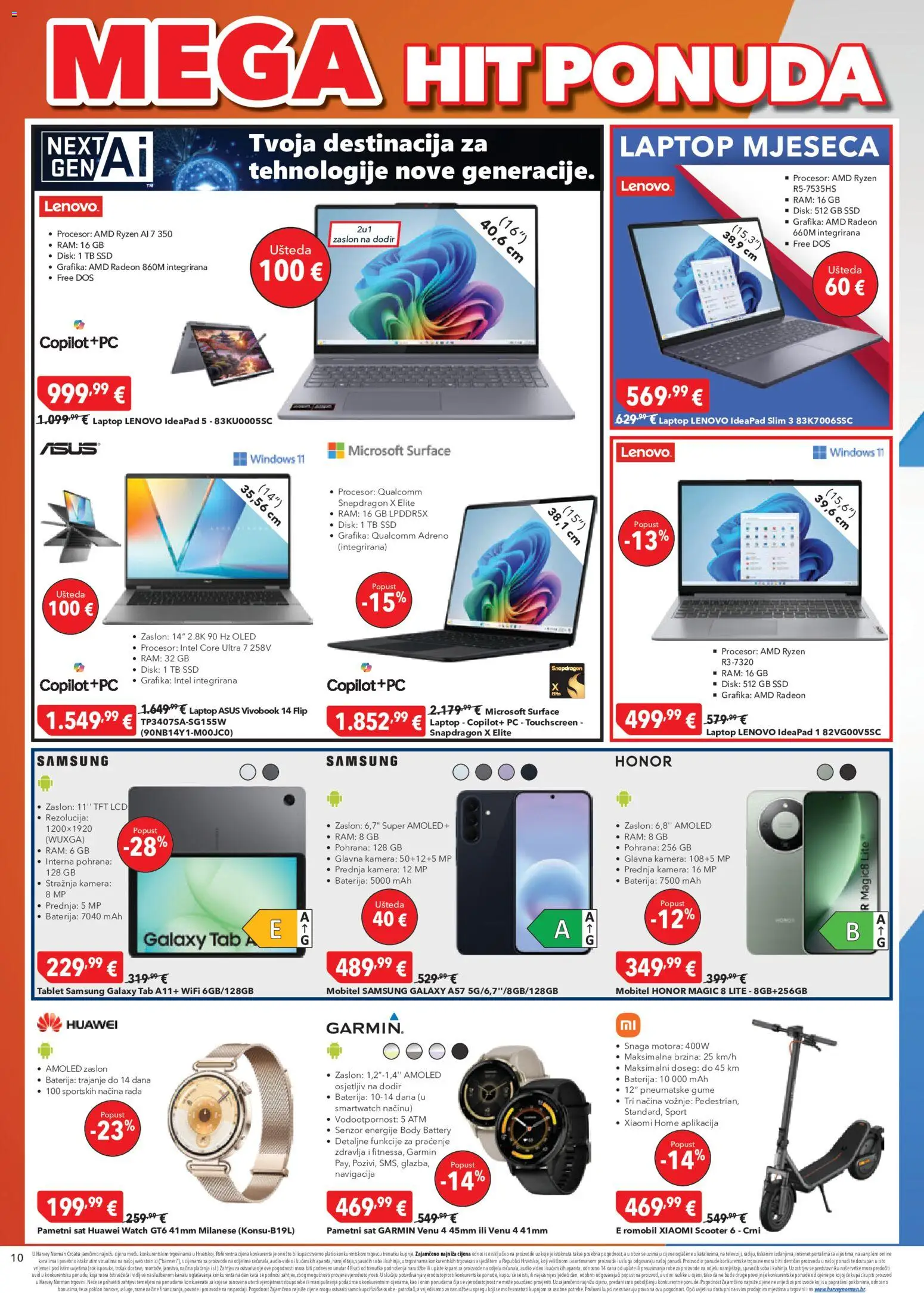 Harvey Norman katalog | vrijedi od 21.05.2026 | Stranica: 10 | Proizvodi: Baterija, Tablet, PC, Kim