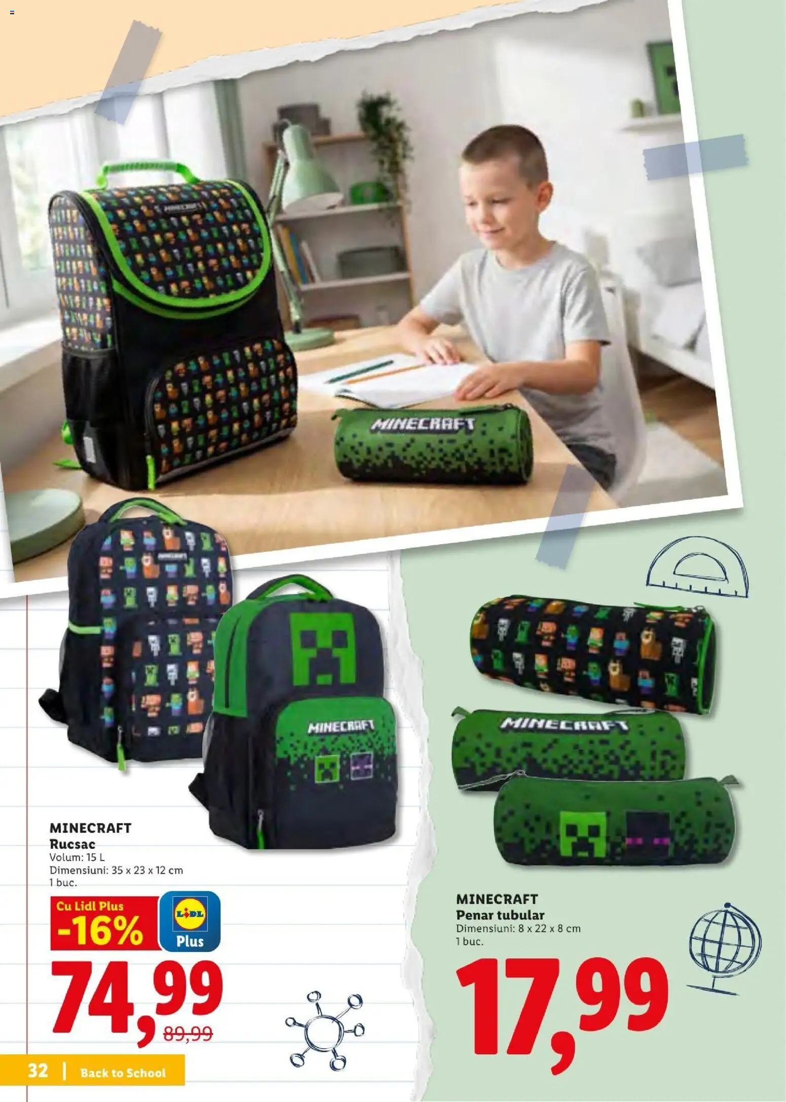 Noul catalog Lidl – valabil de la 10.08.2026 | Pagină: 32 | Produse: Rucsac