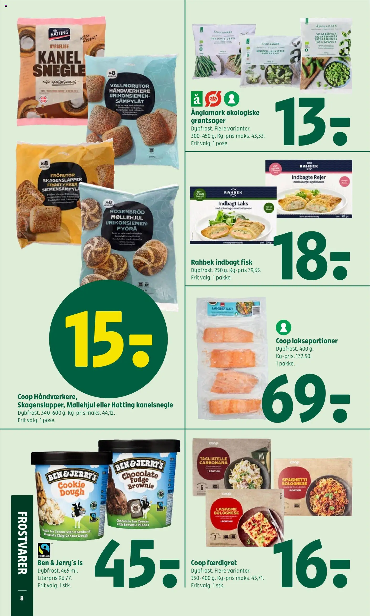 Coop 365 tilbudsavis – gyldig fra 18.06.2026 | Side: 10 | Produkter: Kanel, Spaghetti, Is, Spinat
