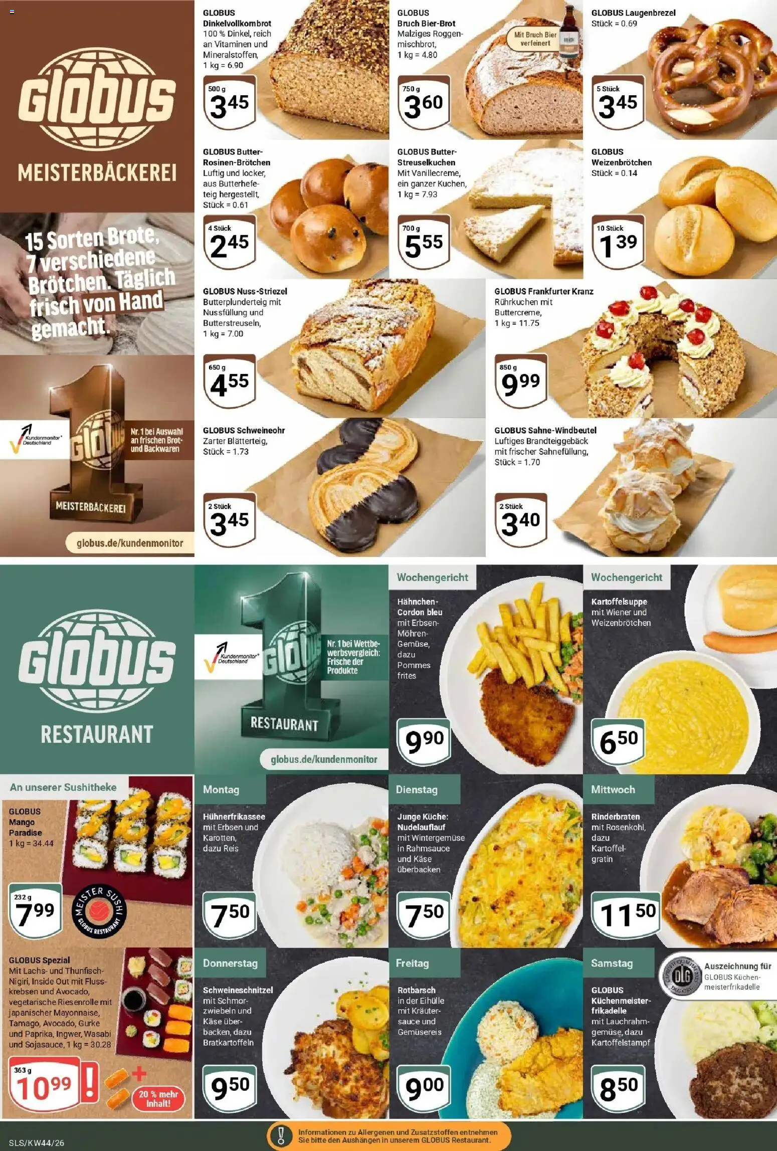 Globus Prospekt Saarlouis – gültig ab 26.10.2026 | Seite: 7 | Produkte: Rinderbraten, Käse, Küche, Zwiebeln