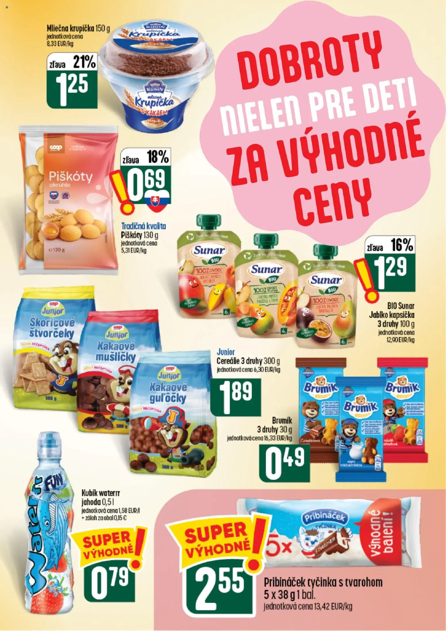 Nové COOP Jednota akcie – leták je platný od 26.08.2026 | Strana: 31 | Produkty: Piškóty, Sunar, Cereálie