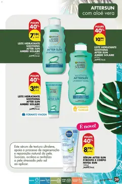 Pré-visualização SÉRUM AFTER SUN P/ROSTO E CORPO NIVEA SUN, Sérum after sun for face and body Nivea Sun 100ml válido de 24/03/2026 | Página: 29 | Produtos: Perfume, Aloe Vera, Sérum, Leite