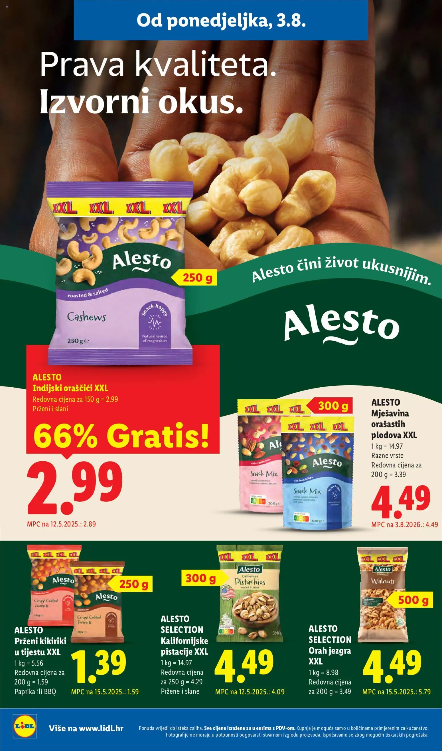 Lidl katalog | vrijedi od 03.08.2026 | Stranica: 10 | Proizvodi: Paprika, Kikiriki, Pistacije, Orah