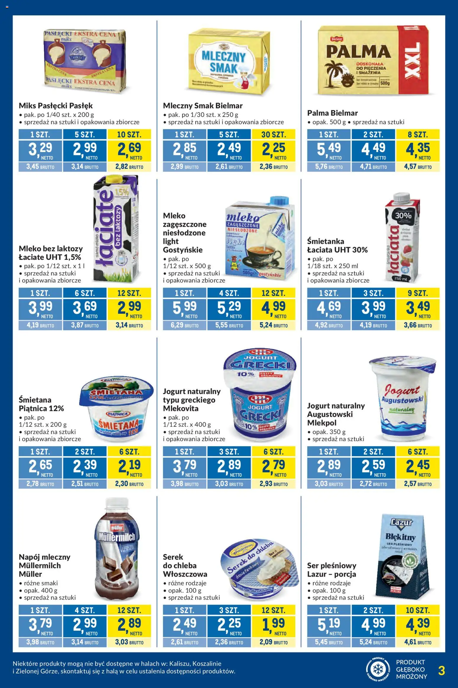 Makro gazetka - Kupujesz więcej płacisz mniej od 27.10.2026 | Strona: 3 | Produkty: Ser pleśniowy, Mleko, Ser, Jogurt