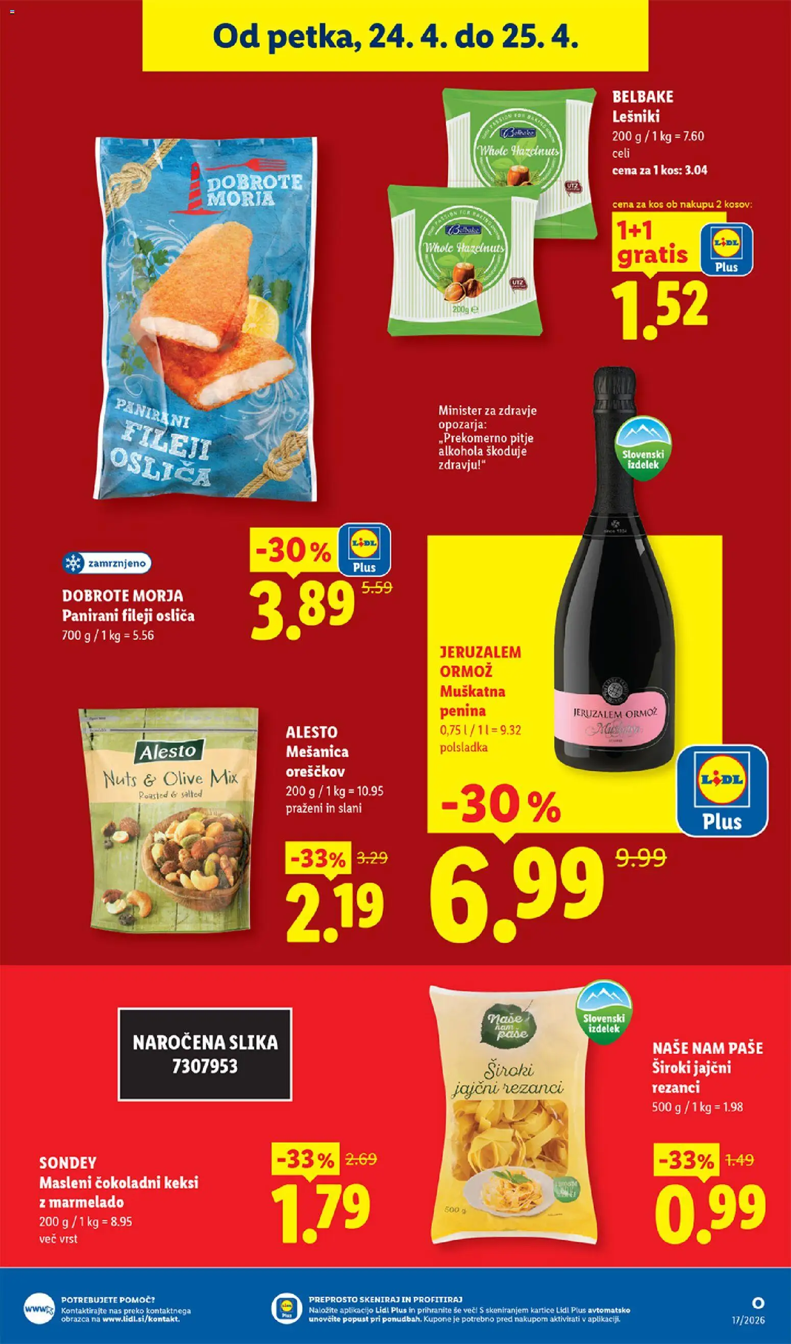 Novi Lidl katalog ponudbe – veljaven od 23.04.2026 | Stran: 47 | Izdelki: Keksi, Rezanci, Kos, Penina