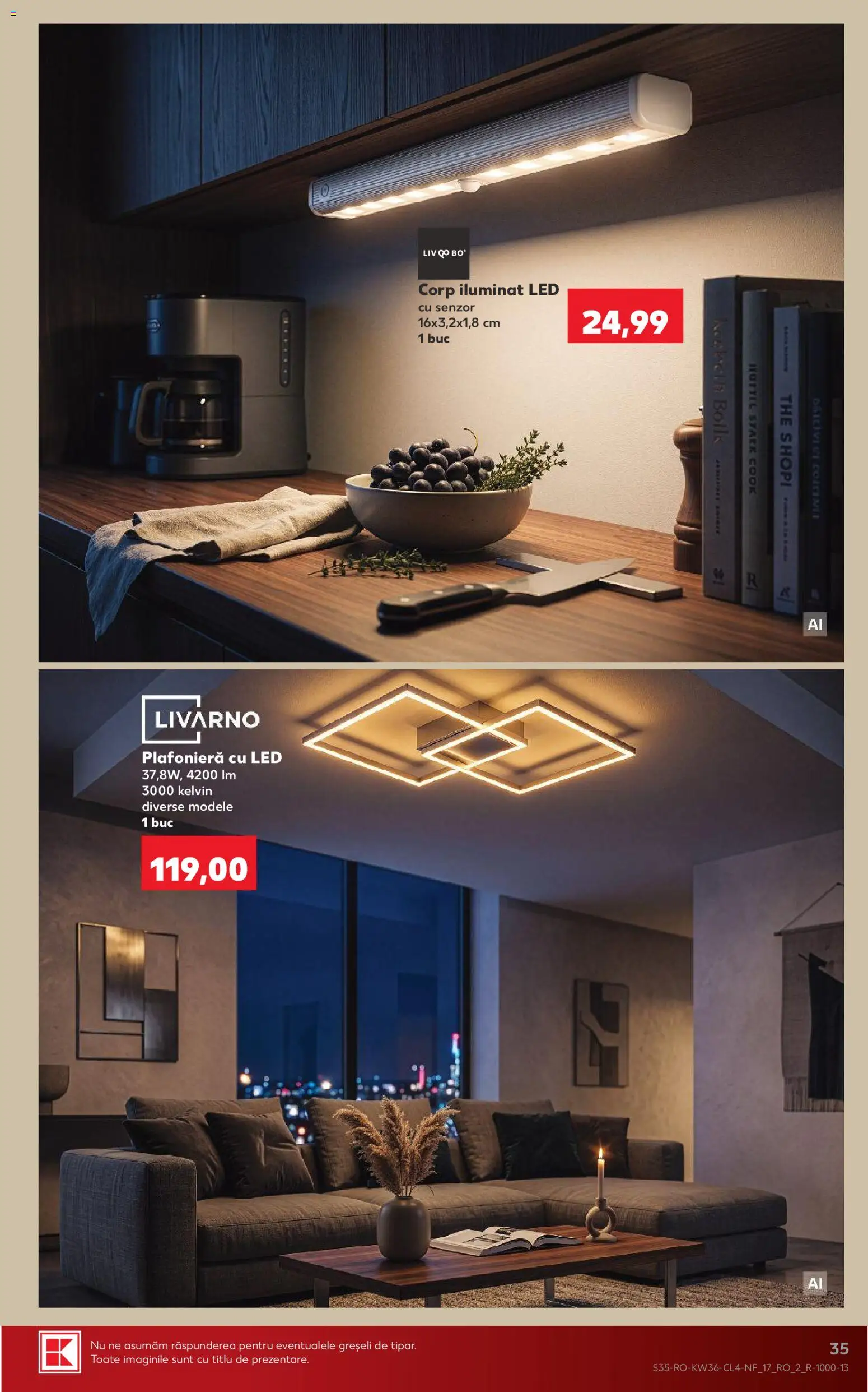Noul catalog Kaufland – valabil de la 02.09.2026 | Pagină: 35 | Produse: Plafonieră, LED, Corp iluminat