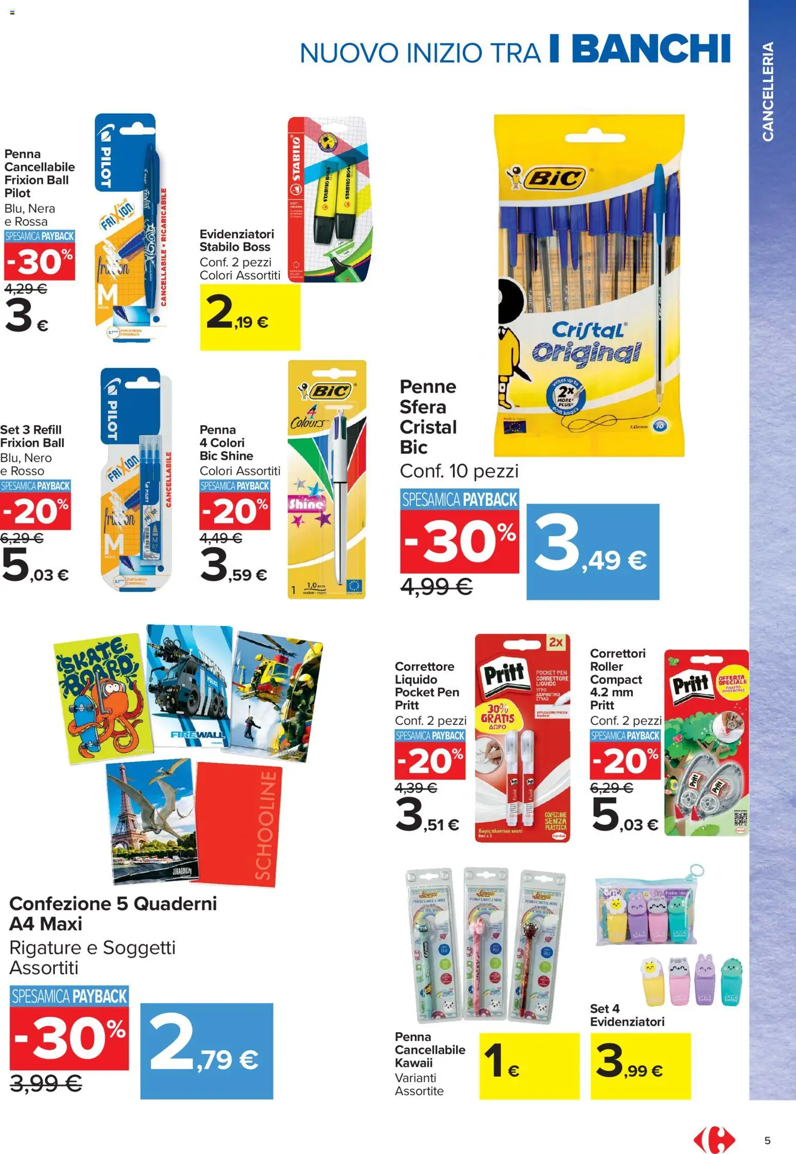 Volantino Carrefour del 22/07/2026 | Pagina: 5 | Prodotti: Penne, Correttore