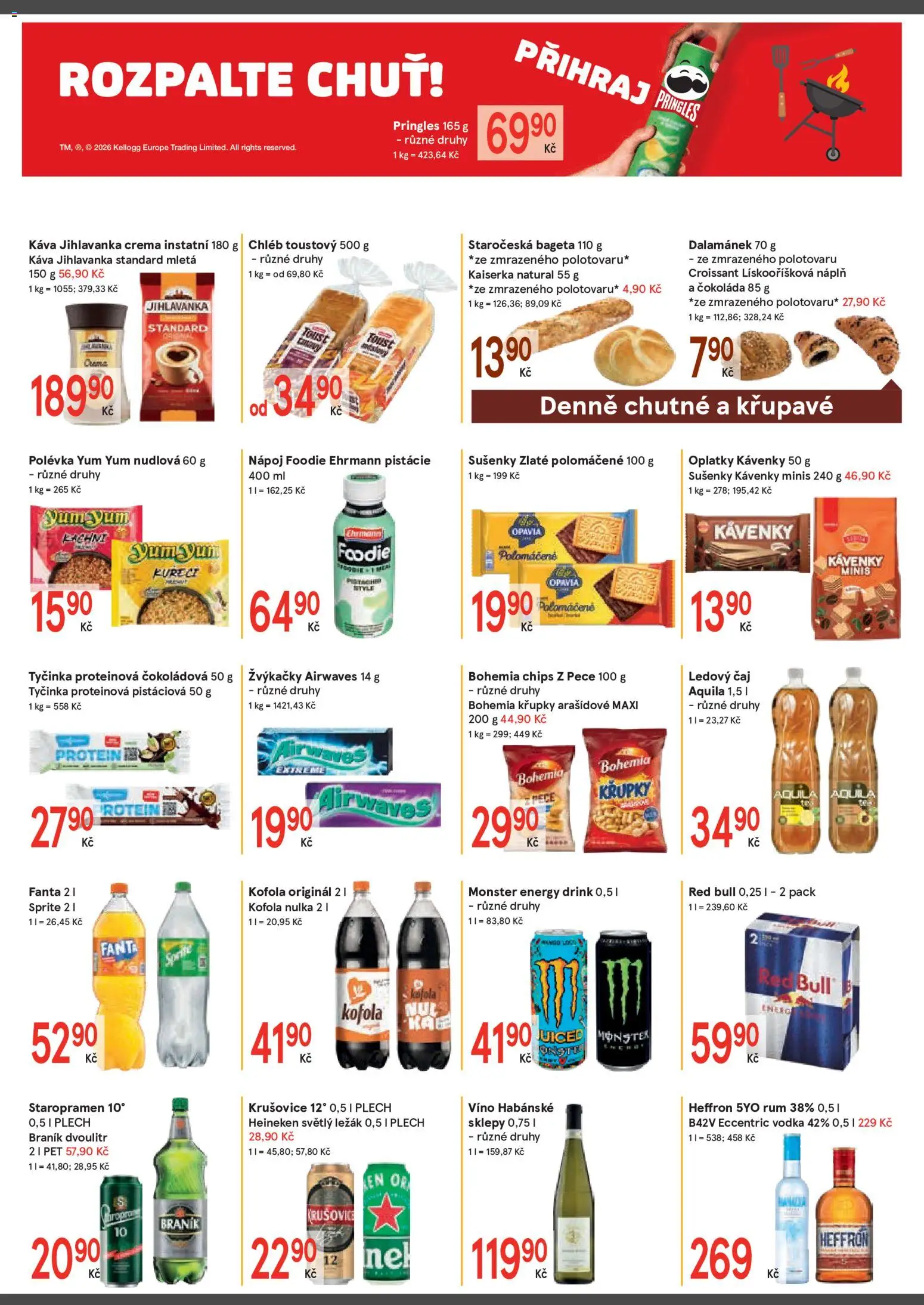 Žabka leták od 12.08.2026 | Strana: 6 | Produkty: Chléb, Čokoláda, Fanta, Krušovice