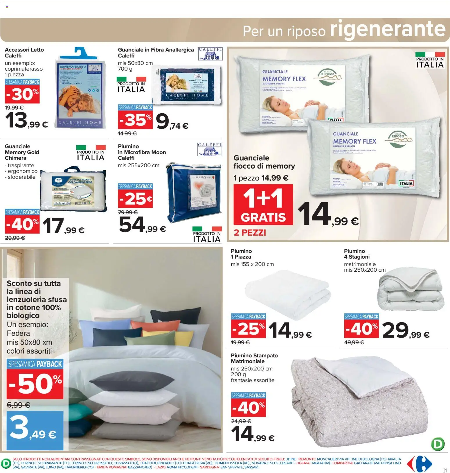 Volantino Carrefour del 23/10/2026 | Pagina: 41 | Prodotti: Letto, Federa, Coprimaterasso, Guanciale