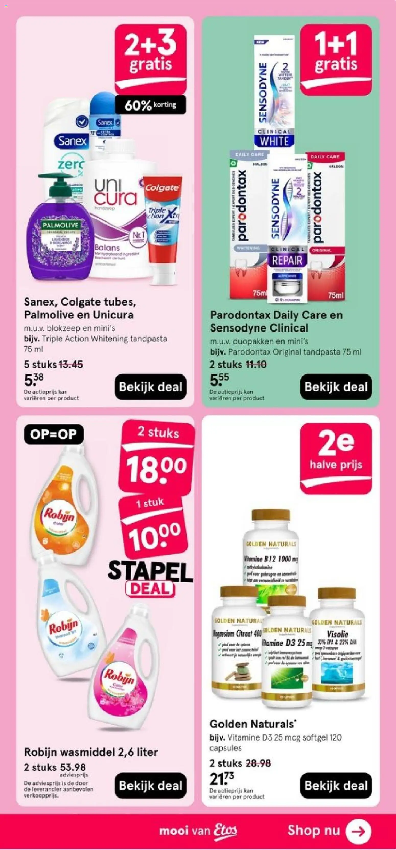 {H1} | Pagina: 3 | Producten: Tandpasta, Robijn, Capsules, Visolie
