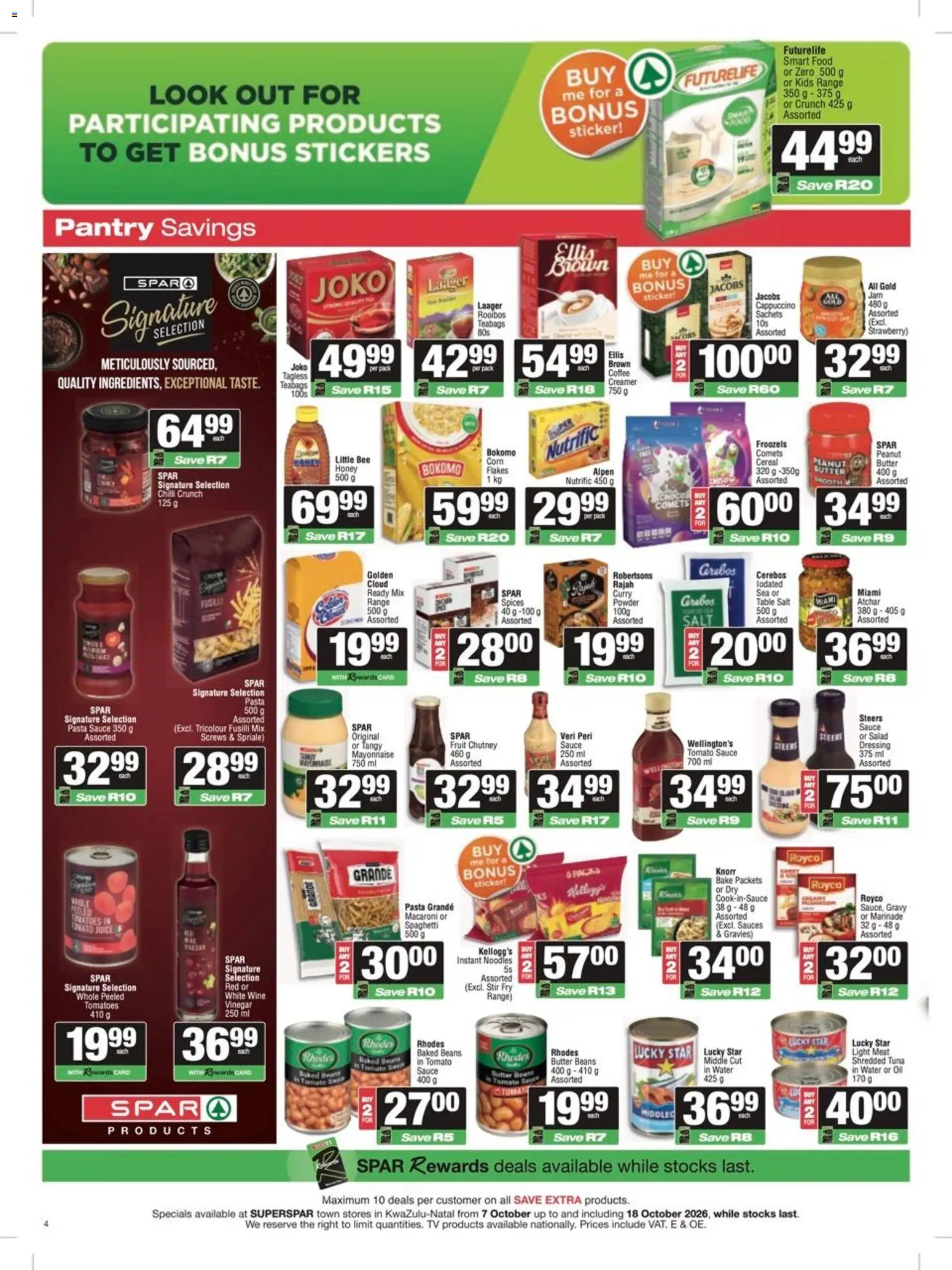 New Superspar catalogue – valid from 19/10/2026 | Page: 4 | Products: Oreo ice cream, Pizza, Thighs, Ice cream