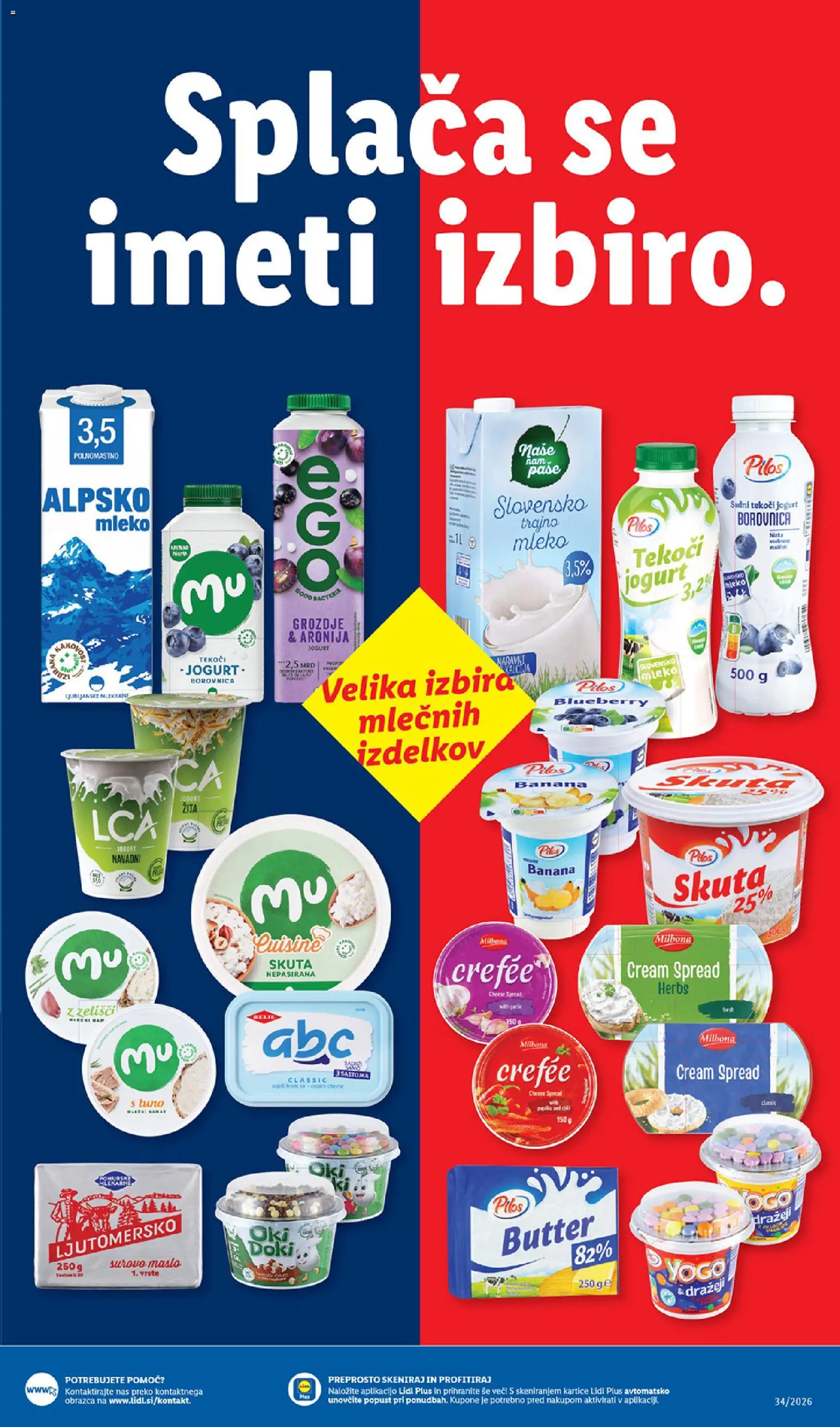 Novi Lidl katalog ponudbe – veljaven od 20.08.2026 | Stran: 13 | Izdelki: Trajno mleko, Mleko, Sir, Cottage cheese