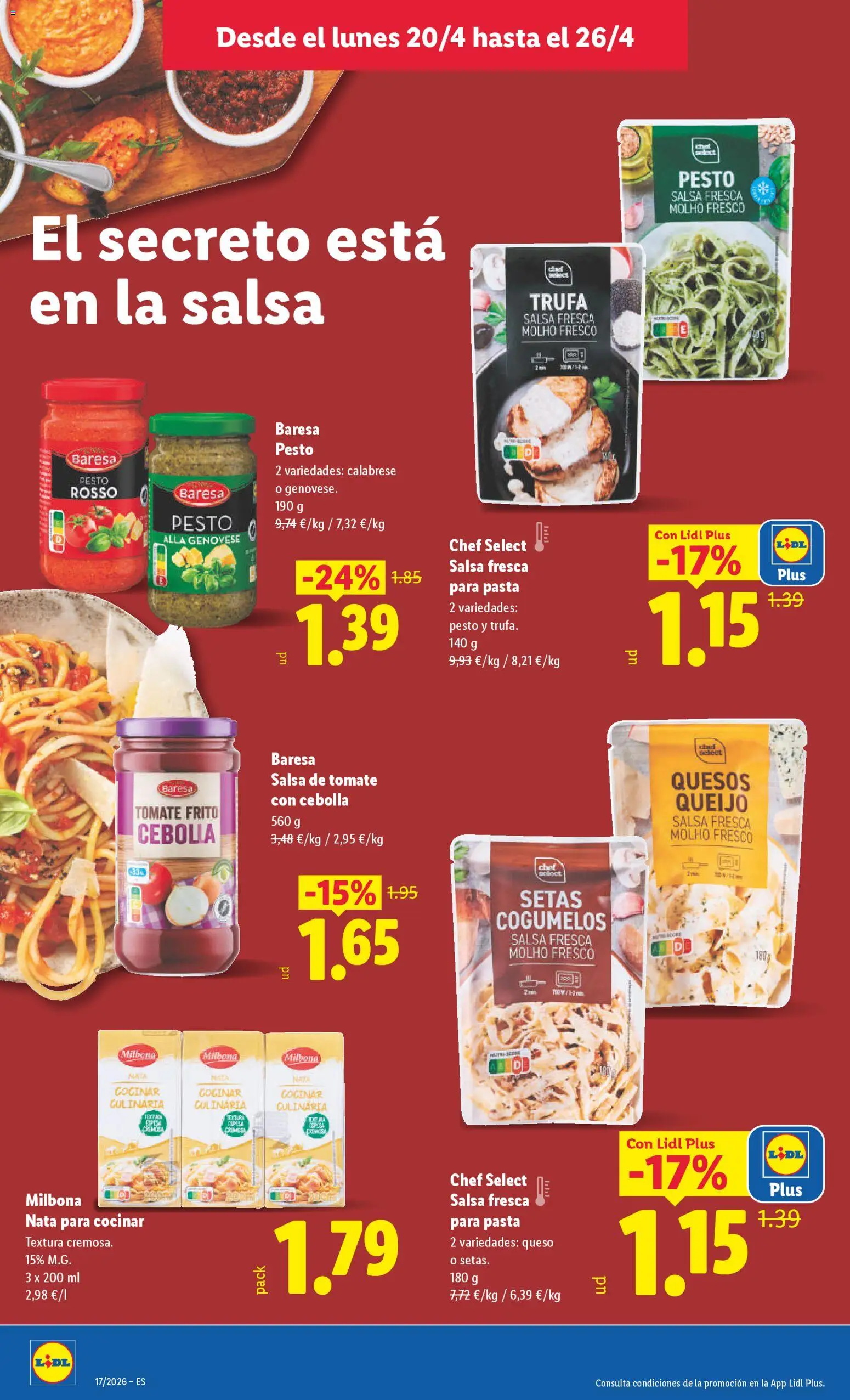 Lidl folleto │ válido desde el 20.04.2026 | Página: 16 | Productos: Πιατοθήκη, Queso, Pasta, Salsa de tomate