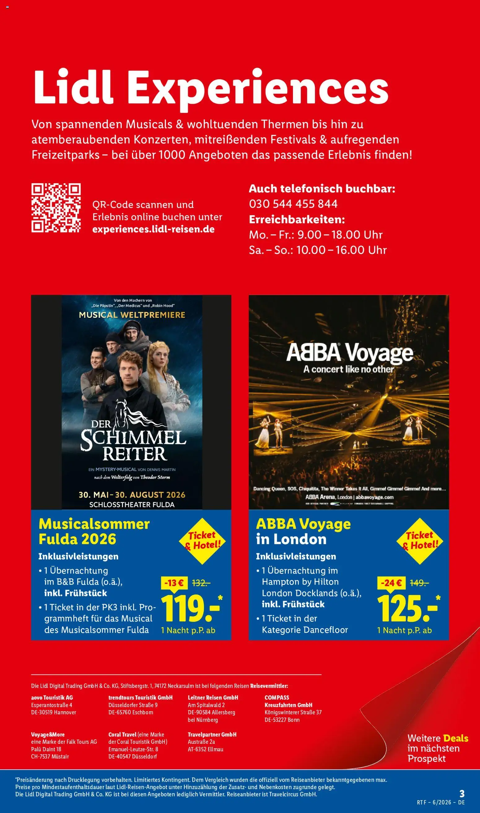 Lidl Reisen Reise-Highlights – gültig ab 13.06.2026 | Seite: 3 | Produkte: Coral, Uhr