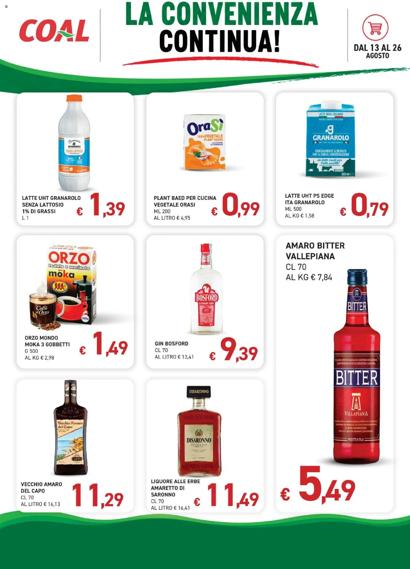 Volantino Coal del 13/08/2026 | Pagina: 6 | Prodotti: Erbe, Gin, Cocktail, Amaro
