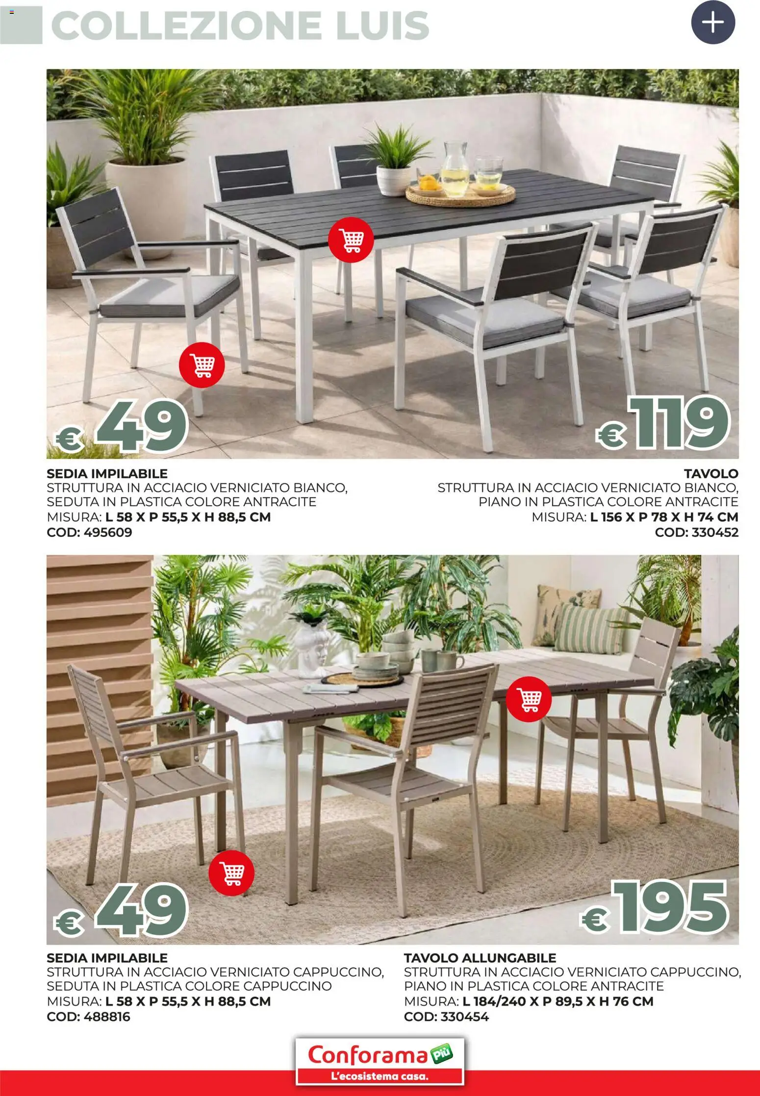 Volantino Conforama del 19/03/2026 | Pagina: 68 | Prodotti: Tavolo, Sedia