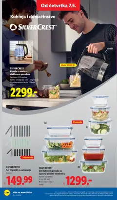 SILVERCREST Kuvalo za vodu sa staklenom posudom, Kuvalo za vodu sa staklenom posudom, sa plavim LED svetlom. Zaštita od rada bez vode i pregrevanja. 1l vode proključa za cca 2:38 min. - pregled Lidl kataloga - važi od 07.05.2026 | Strana: 74 | Proizvode: Silvercrest, Kuhinja