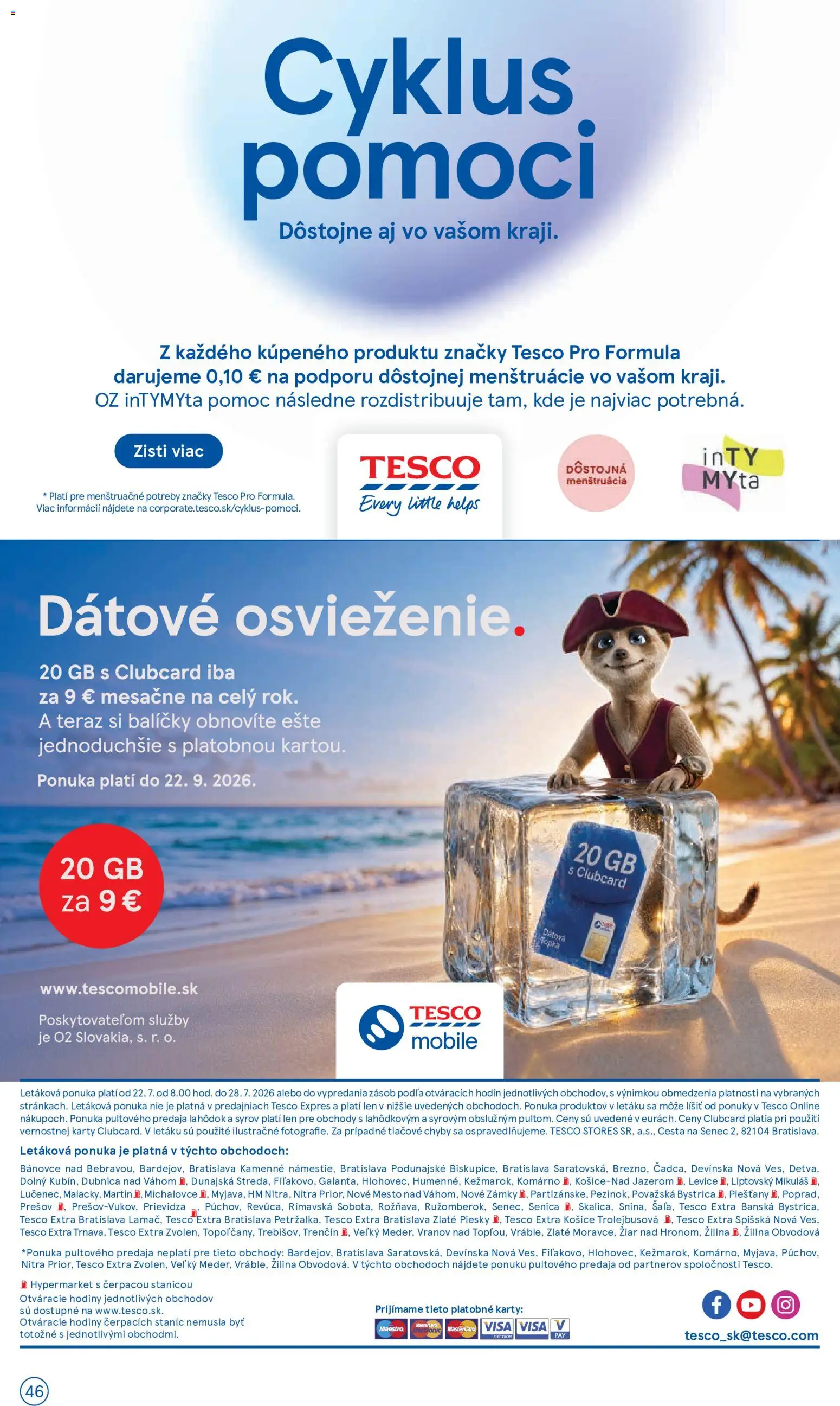 Nové Tesco akcie – leták je platný od 22.07.2026 | Strana: 46 | Produkty: Hodiny