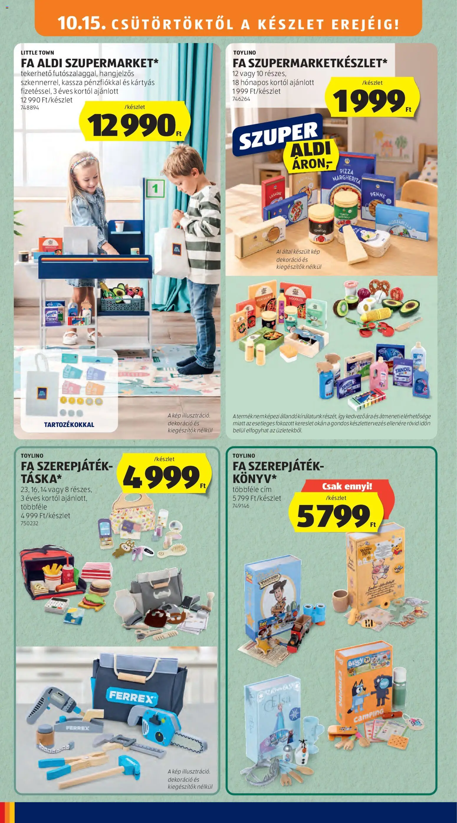 Aldi akciós ujság - amely érvényes a következő dátumtól: 2026.10.15. | Oldal: 8 | Termékek: Ferrex, FA, Pizza, Dekoráció