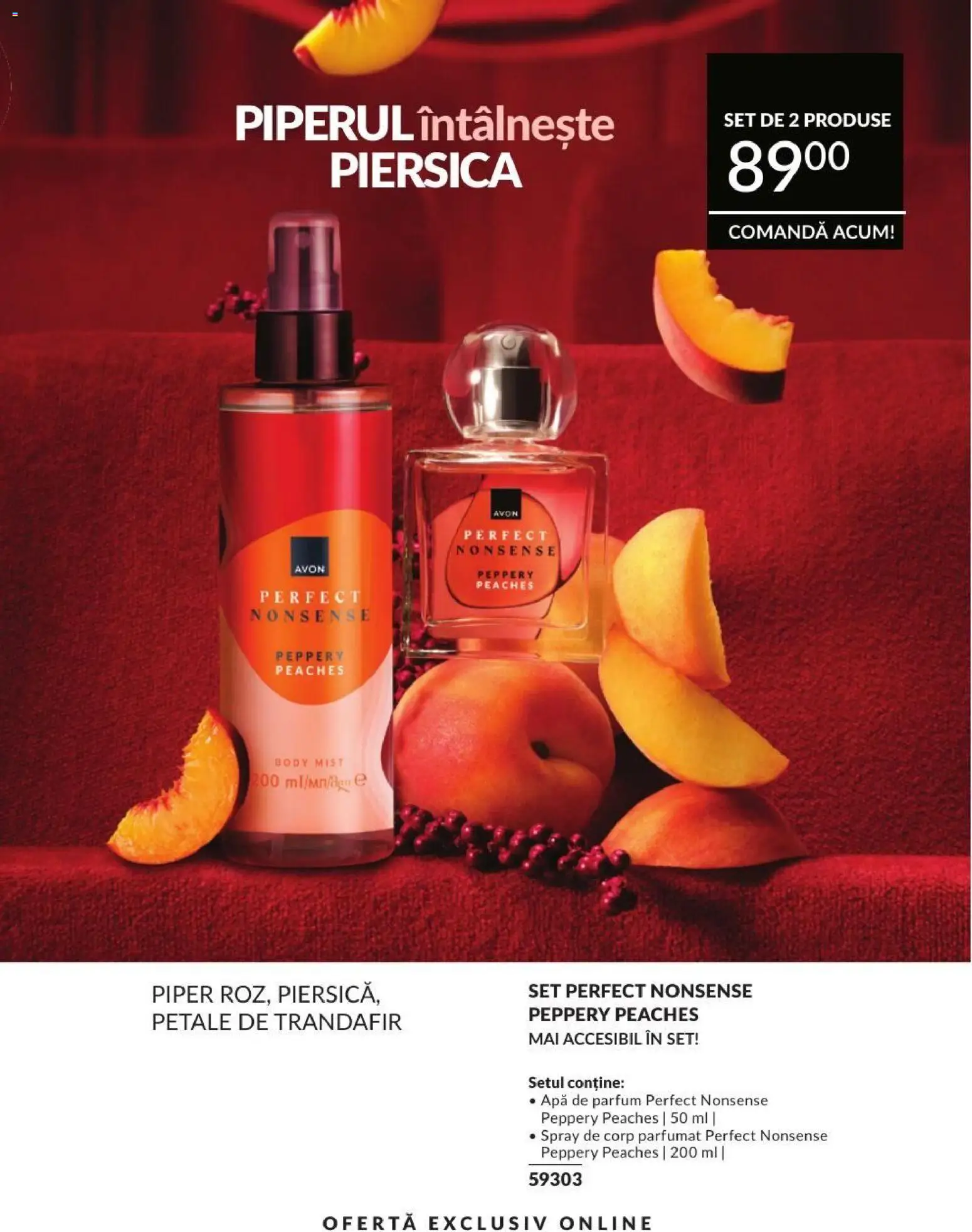 Noul catalog Avon – valabil de la 01.08.2026 | Pagină: 183 | Produse: Piersică, Trandafir, Body, Apă