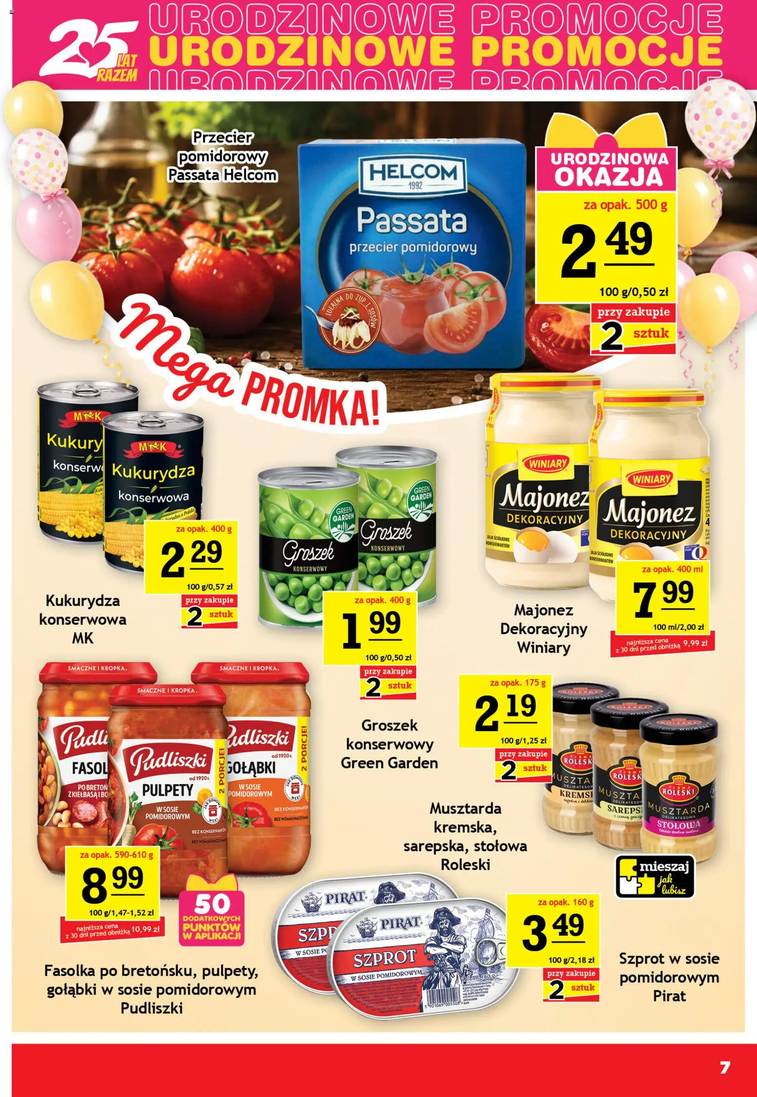 Gram Market gazetka od 09.09.2026 | Strona: 7 | Produkty: Groszek, Musztarda, Passata, Jaja