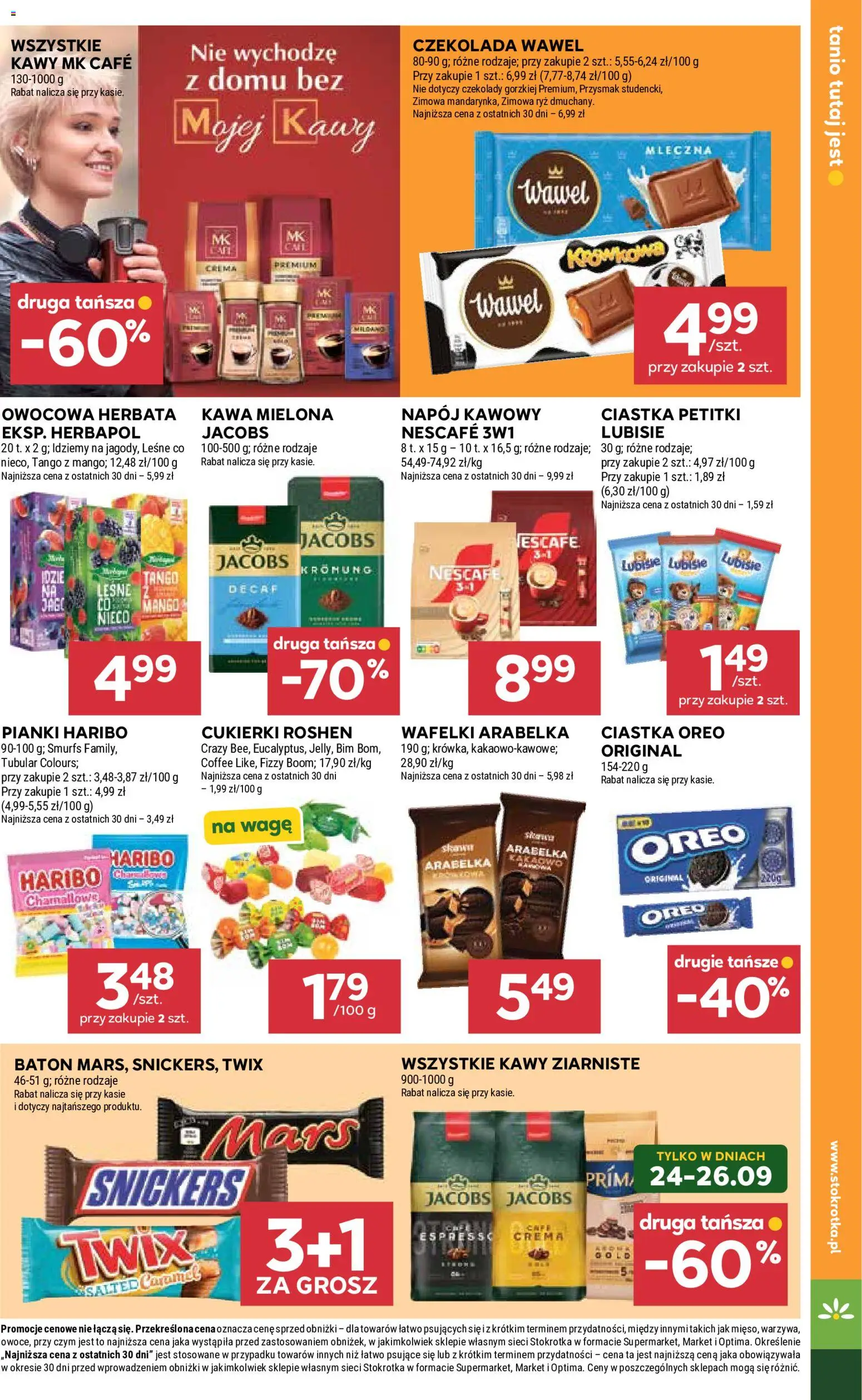 Stokrotka gazetka - Market od 24.09.2026 | Strona: 21 | Produkty: Nescafe, Snickers, Wafelki, Pianki