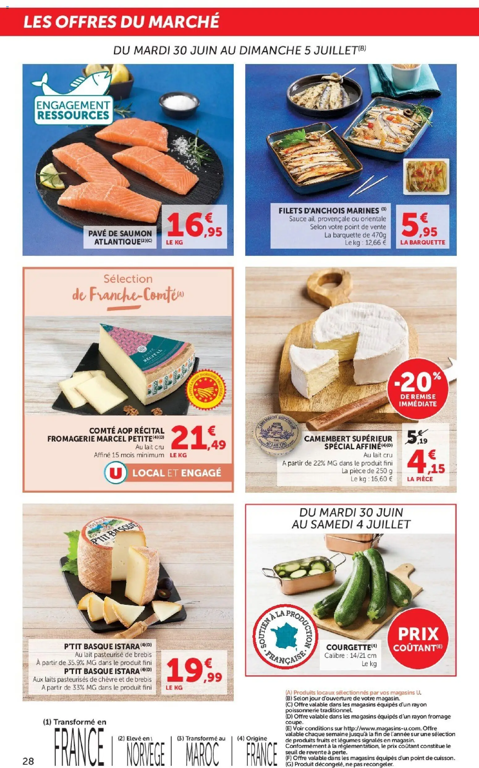 {H1} | Page: 28 | Produits: Marcel, Pavé de saumon, Poissonnerie, Lait