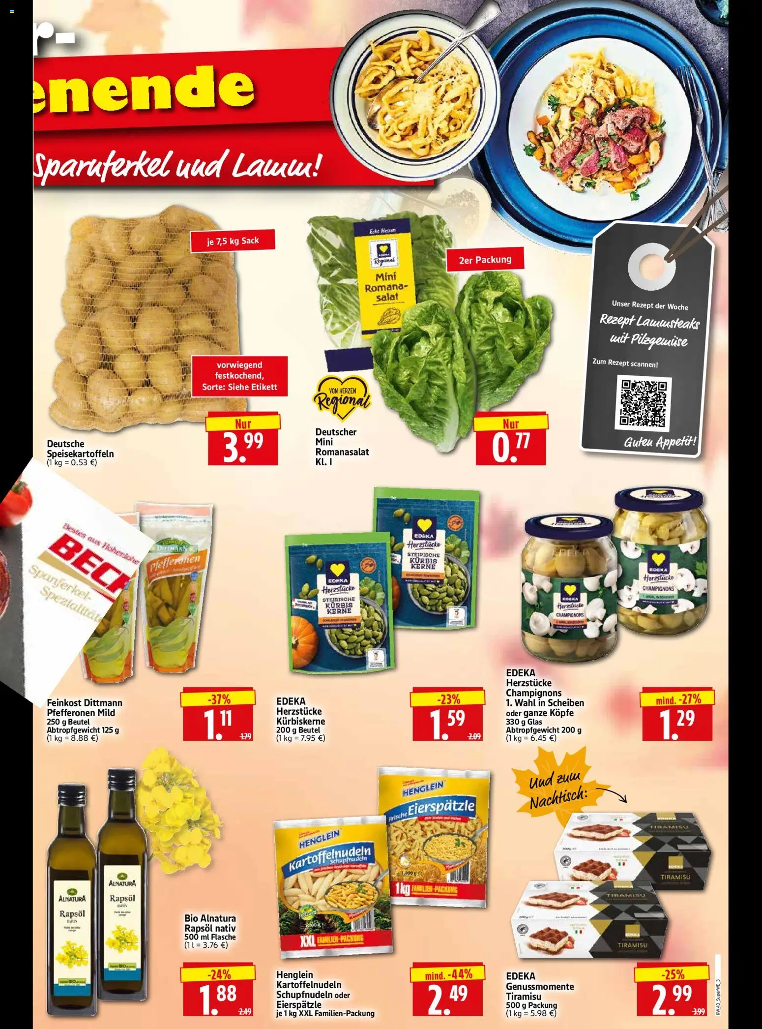 HERKULES Sonderbeilage – gültig ab 22.10.2026 | Seite: 3 | Produkte: Rapsöl, Champignons, Kürbis, Salat
